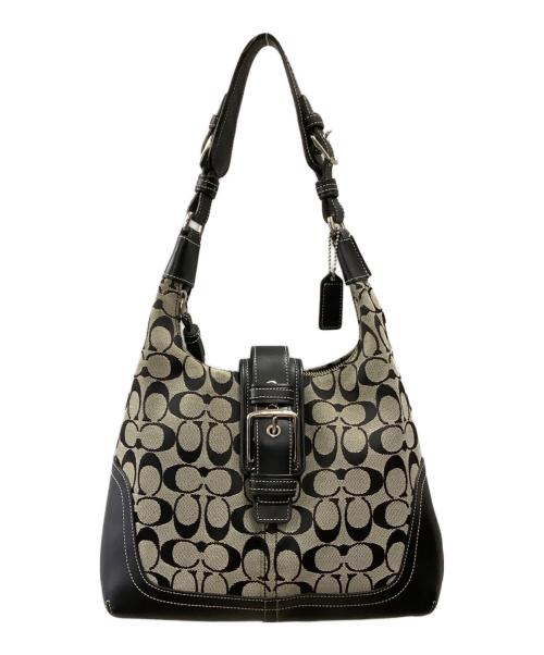 コーチ　ショルダーバッグ　6824 シグネチャー　ブラック 中古・古着通販】COACH (コーチ) COACH（コーチ） シグネチャー 6824