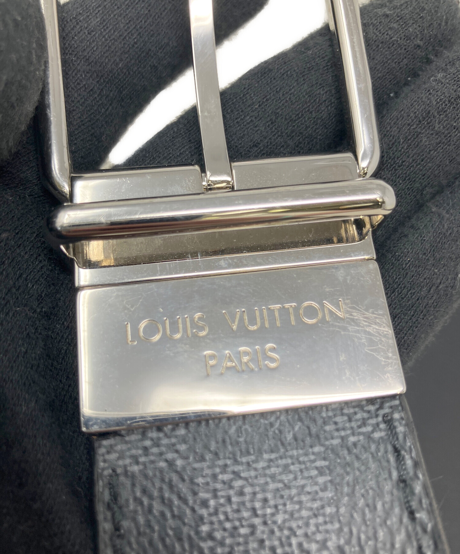 【本物保証】 希少 レア 箱・布袋付 超美品 ルイヴィトン LOUIS VUITTON ダミエ サンチュール ポンヌフ M9401T 90/36 腰ベルト LOUIS VUITTON - 【本物保証】 希少 レア 箱・布袋付 超美品 ルイ