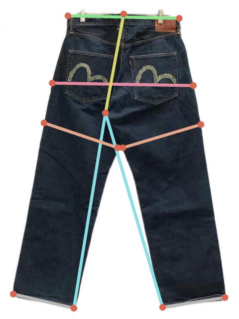中古・古着通販】EVISU (エヴィス) デニムパンツ インディゴ サイズ