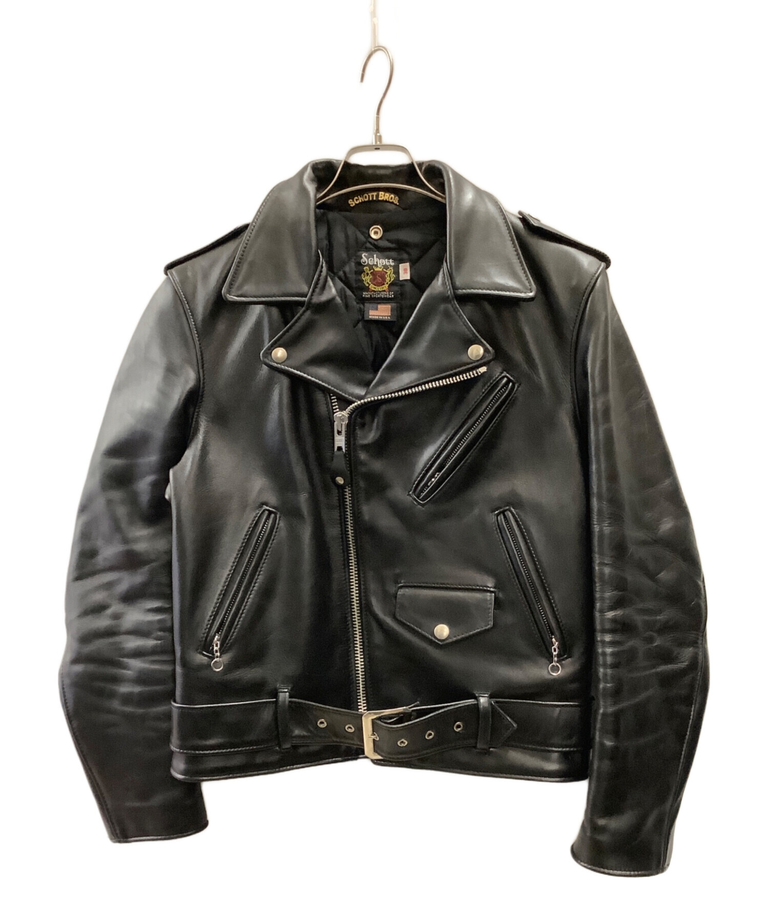 ゆ*様 【訳アリ特価】Made in USA・ヴィンテージ・ショット・ダブルライ 中古・古着通販】Schott (ショット) ダブルライダースジャケット
