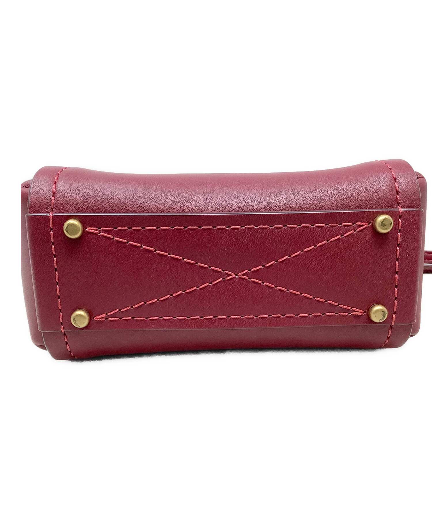 中古・古着通販】COACH (コーチ) COACH ハンドバッグ レザー RED