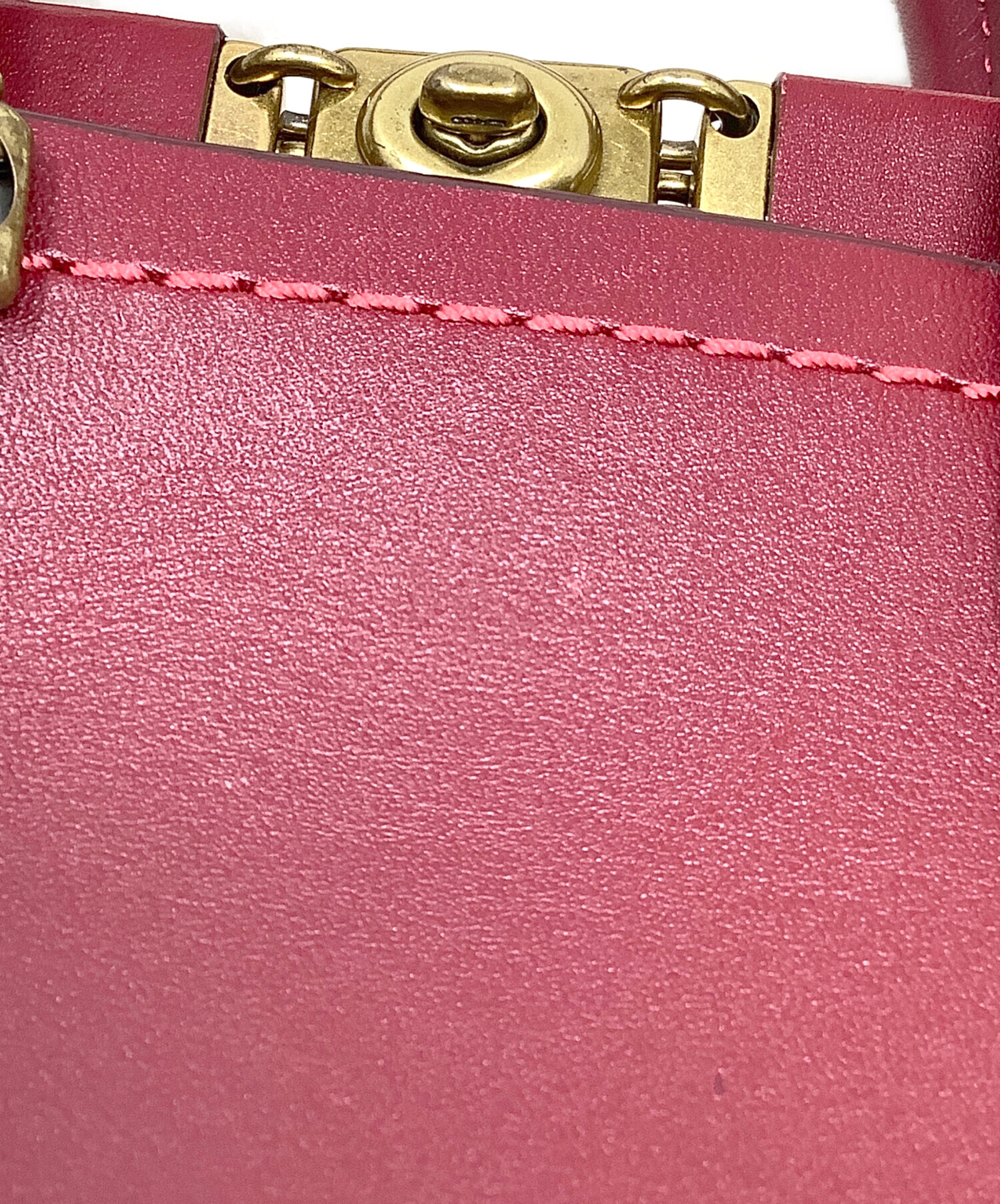 中古・古着通販】COACH (コーチ) COACH ハンドバッグ レザー RED