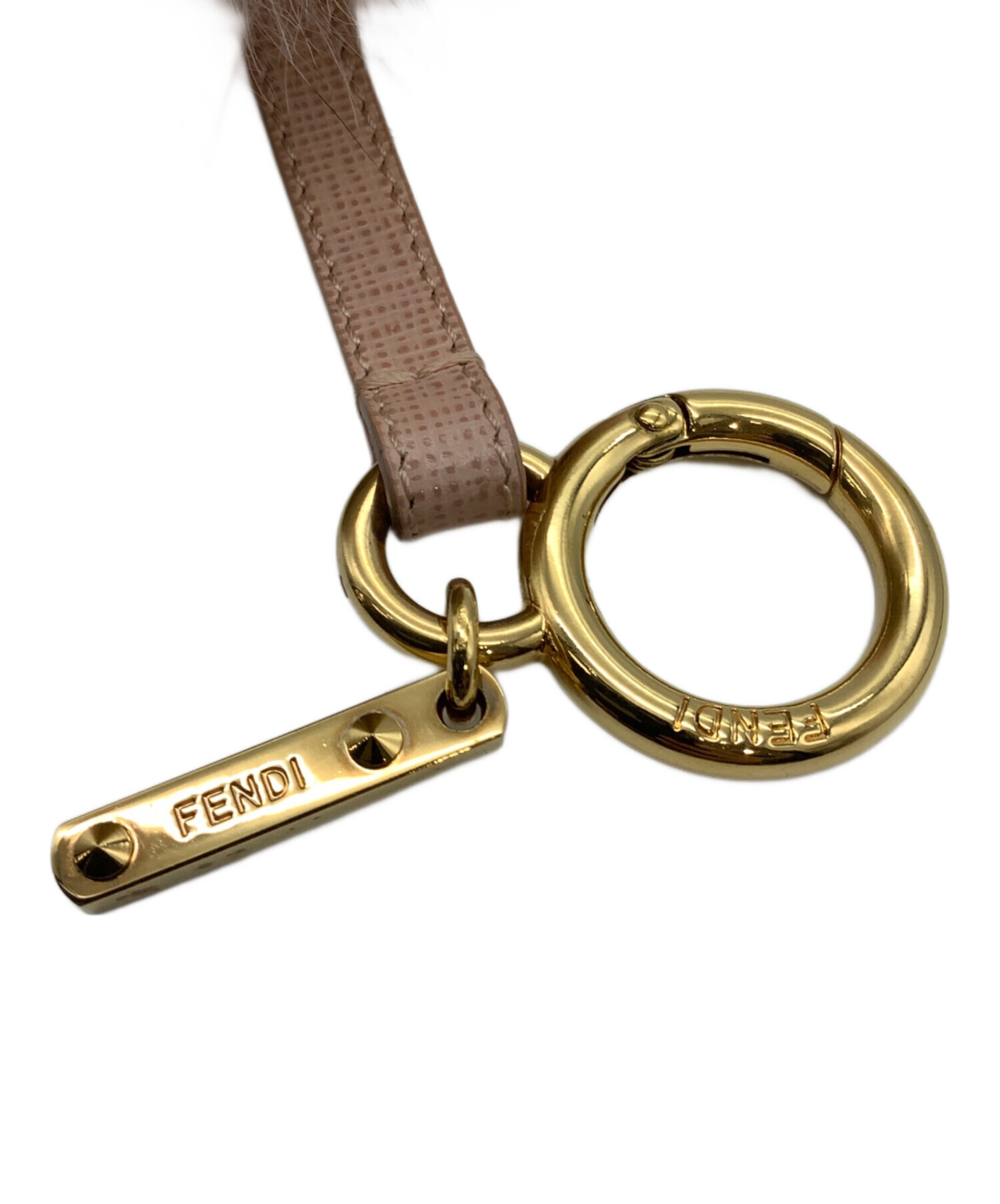 中古・古着通販】FENDI (フェンディ) ポンポンチャーム ピンクベージュ