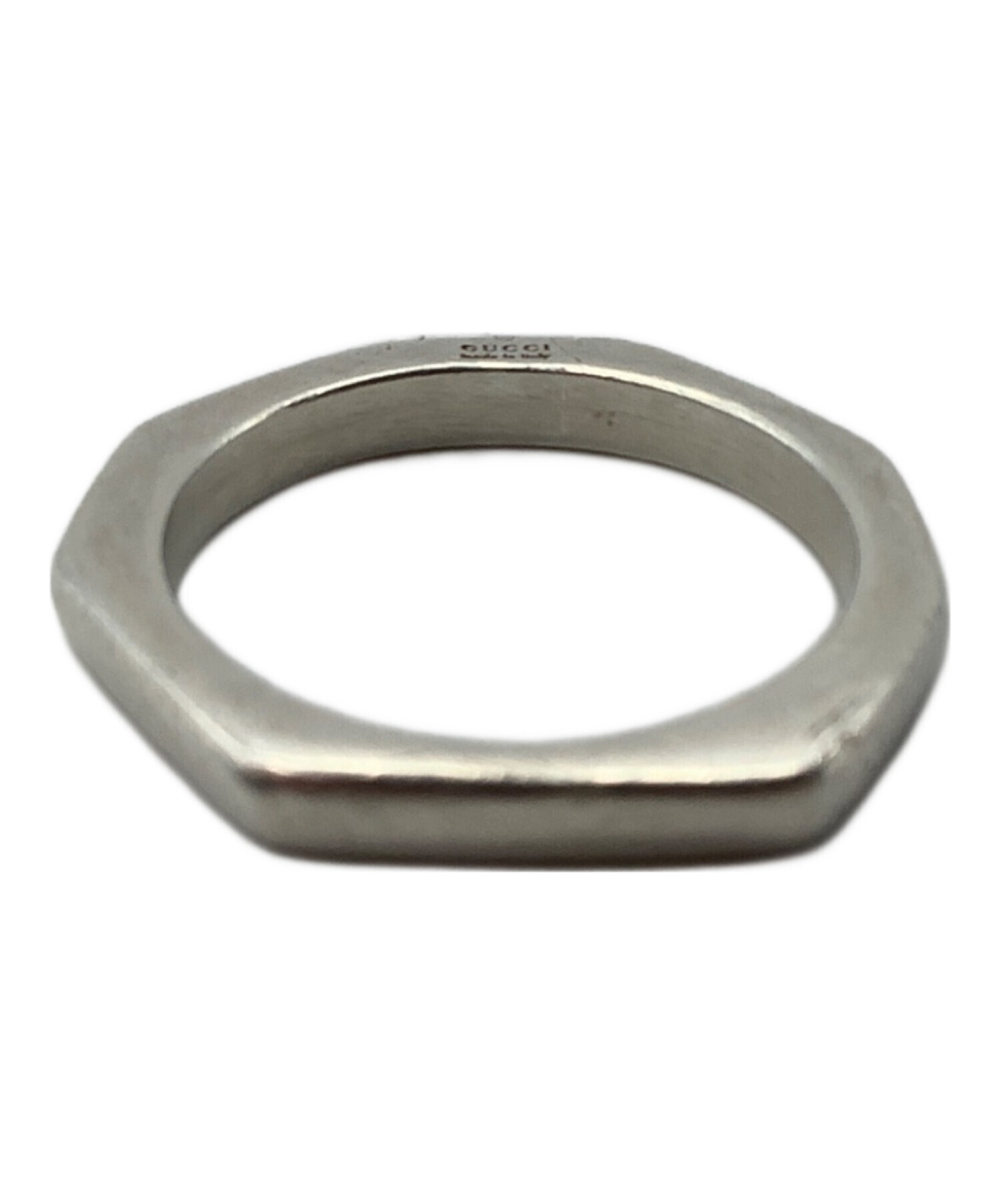 GUCCI グッチ オクタゴンナットリング　シルバー925 中古・古着通販】GUCCI (グッチ) オクタゴンリング SILVER925 738 F1