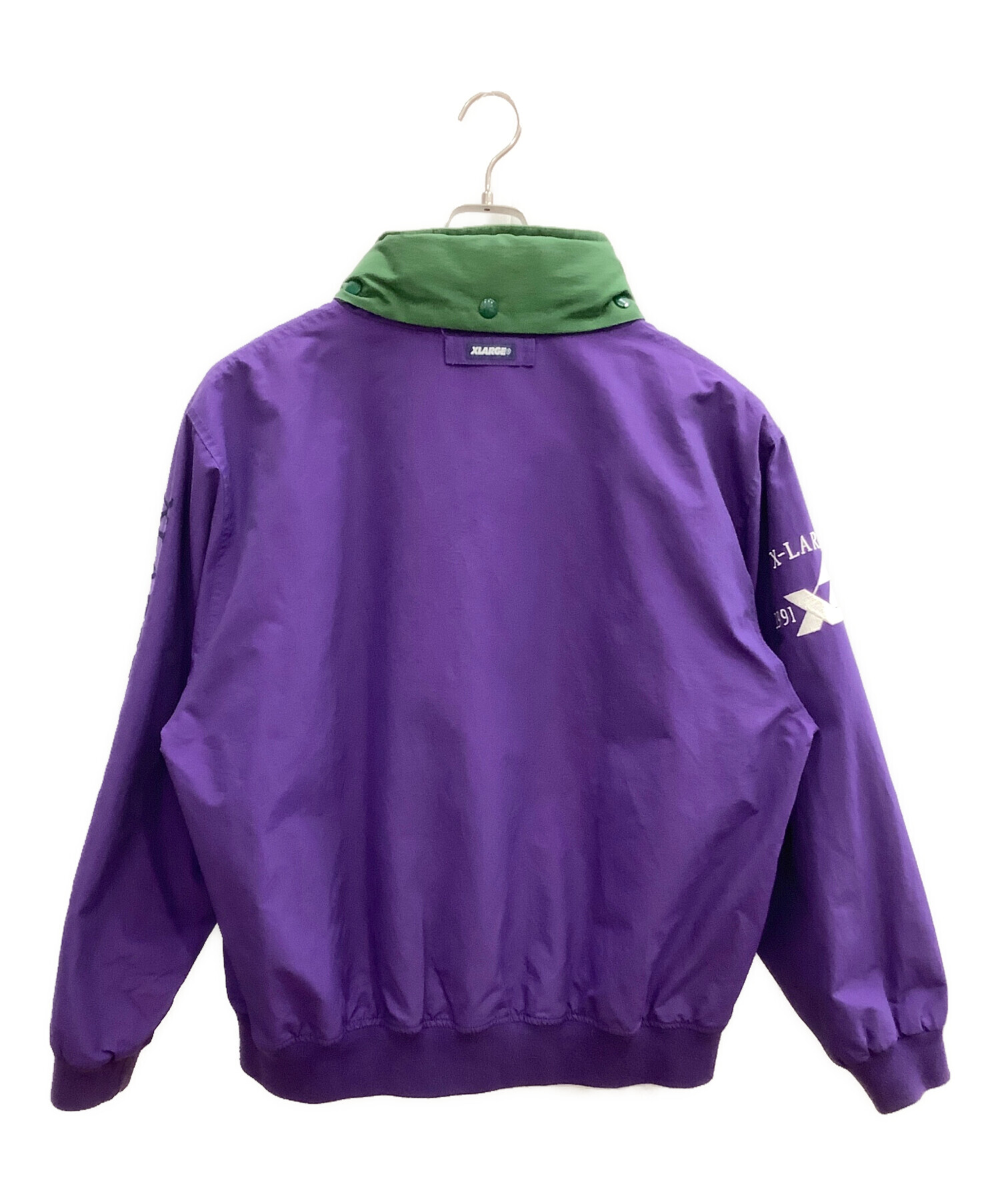 VOmax サイクルジャケット　ナイロン×裏起毛　USA製　XL 紫×エメラルド 中古・古着通販】X-LARGE (エクストララージ) ナイロンジャケット