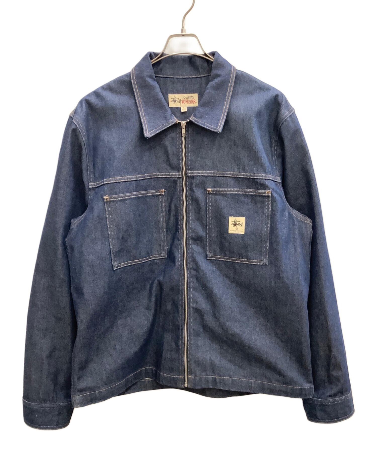 中古・古着通販】stussy (ステューシー) Denim Zip Up Work Shirt