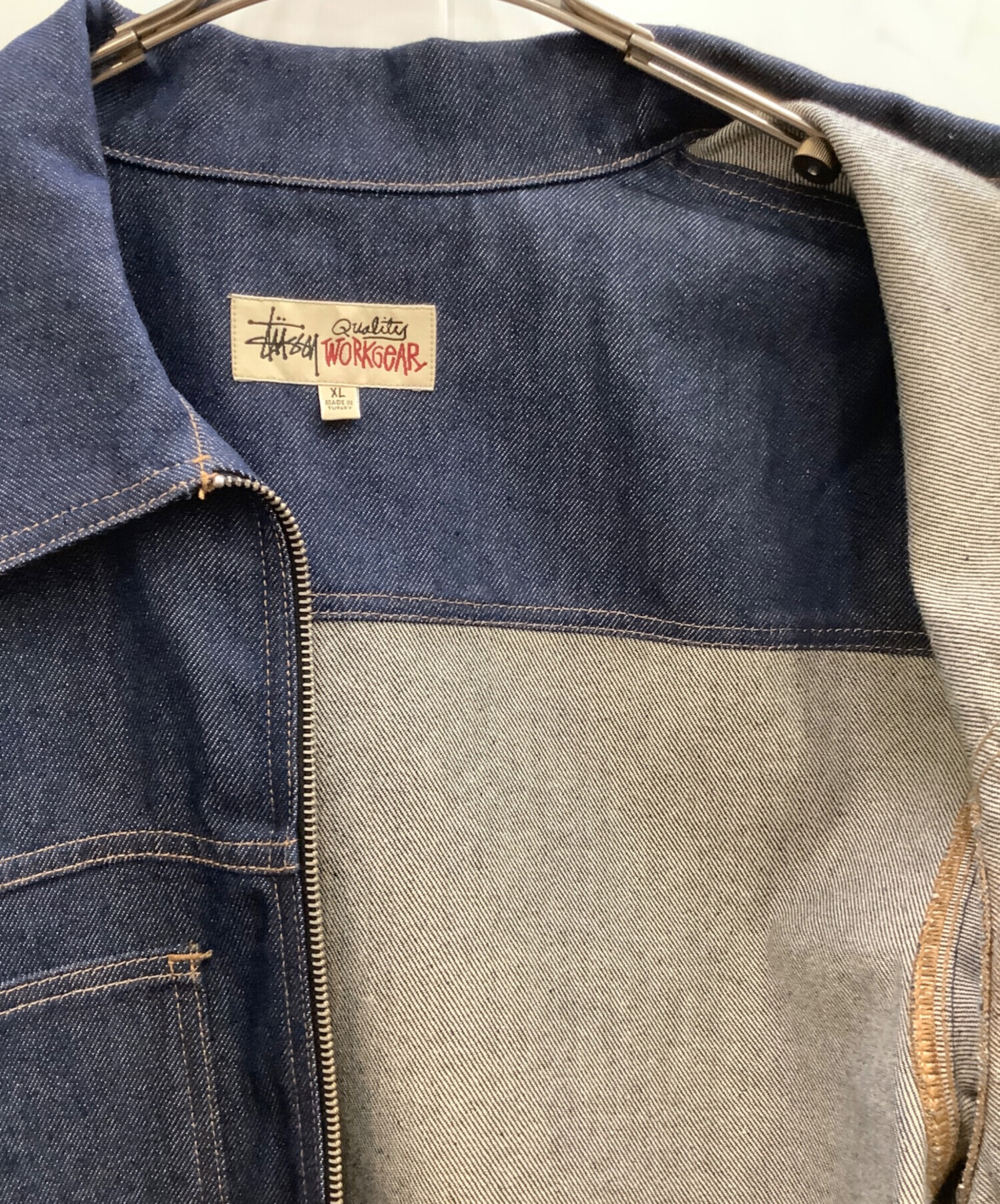 中古・古着通販】stussy (ステューシー) Denim Zip Up Work Shirt