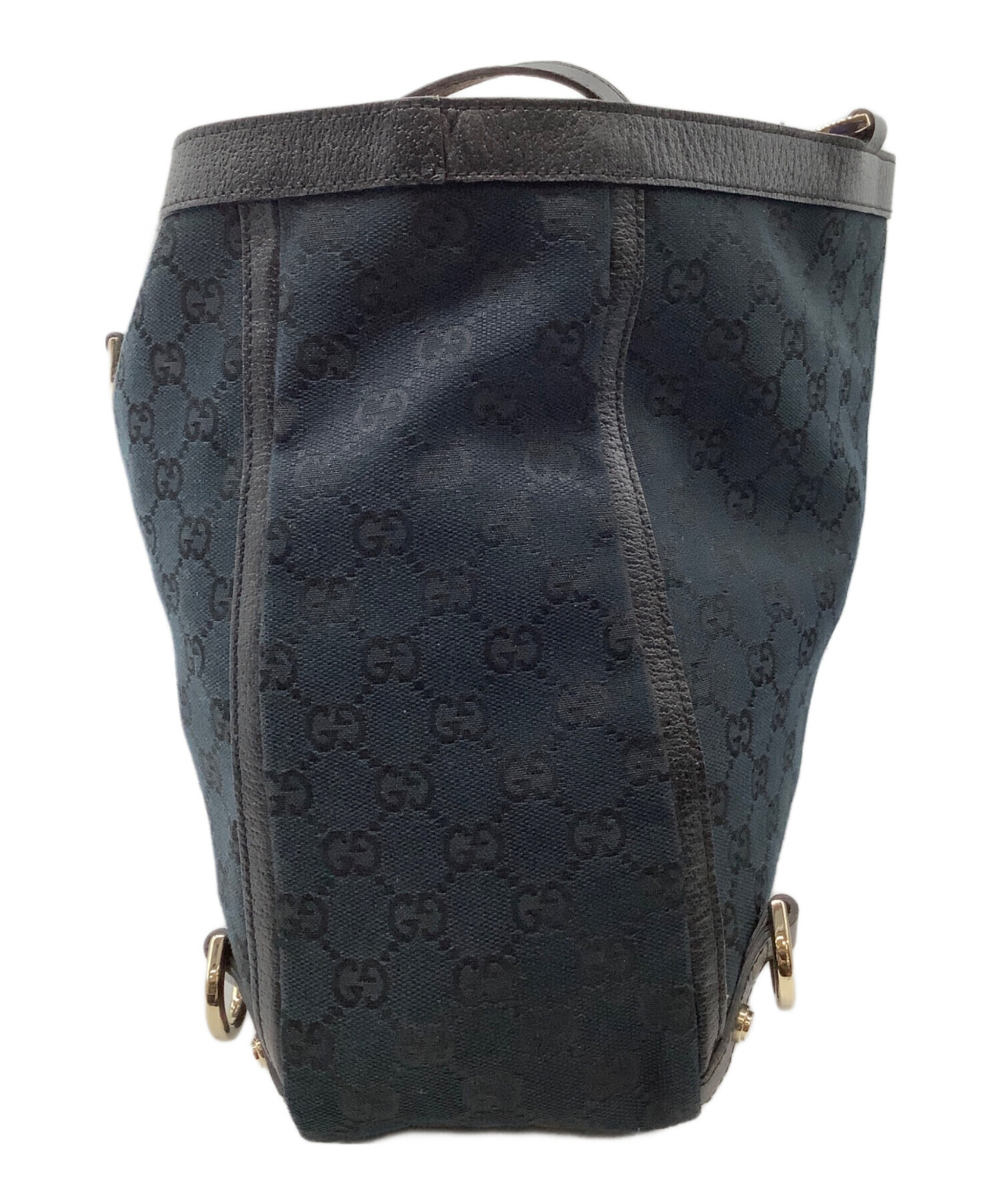 中古・古着通販】GUCCI (グッチ) GGキャンバストート ブラック