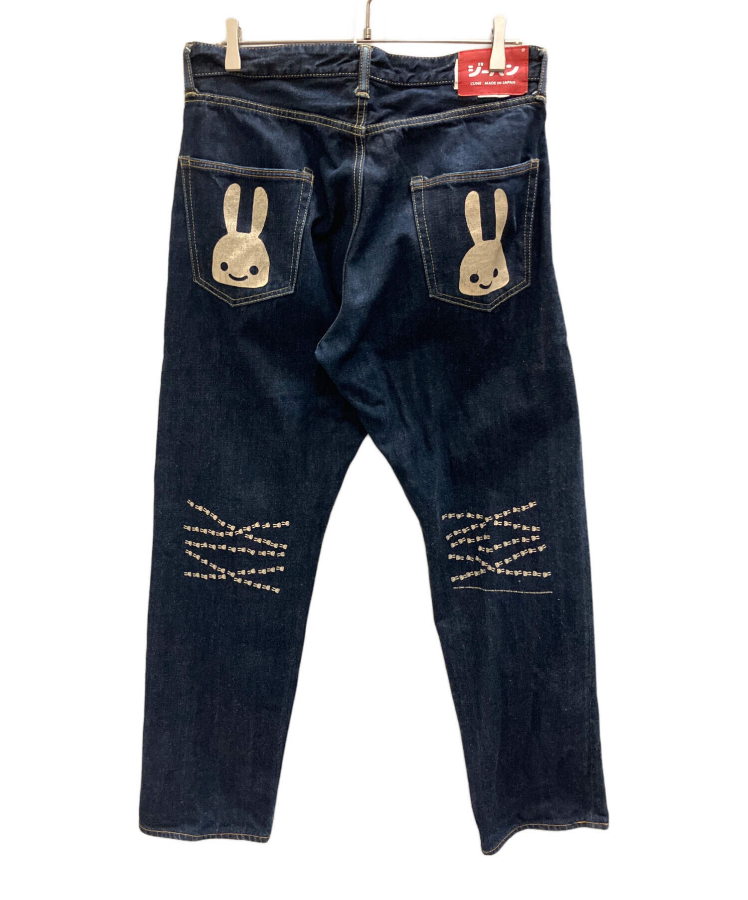 中古・古着通販】CUNE (キューン) デニムパンツ 2連ウサギ ネイビー 