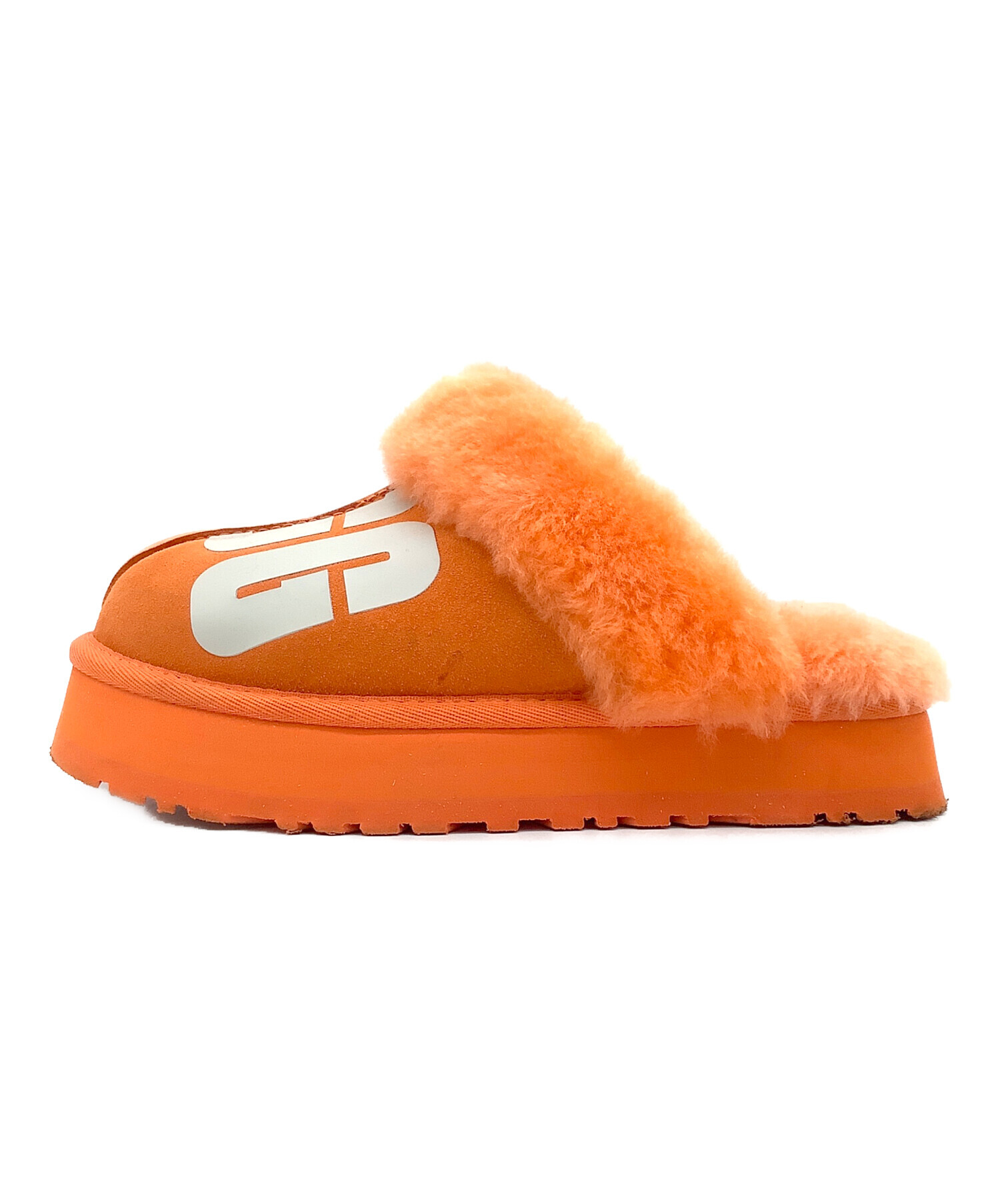 UGG サイズ24 ファーサンダル　モコモコ　オレンジ 中古・古着通販】UGG (アグ) DISQUETTE CHOPD 1129230 オレンジ サイズ