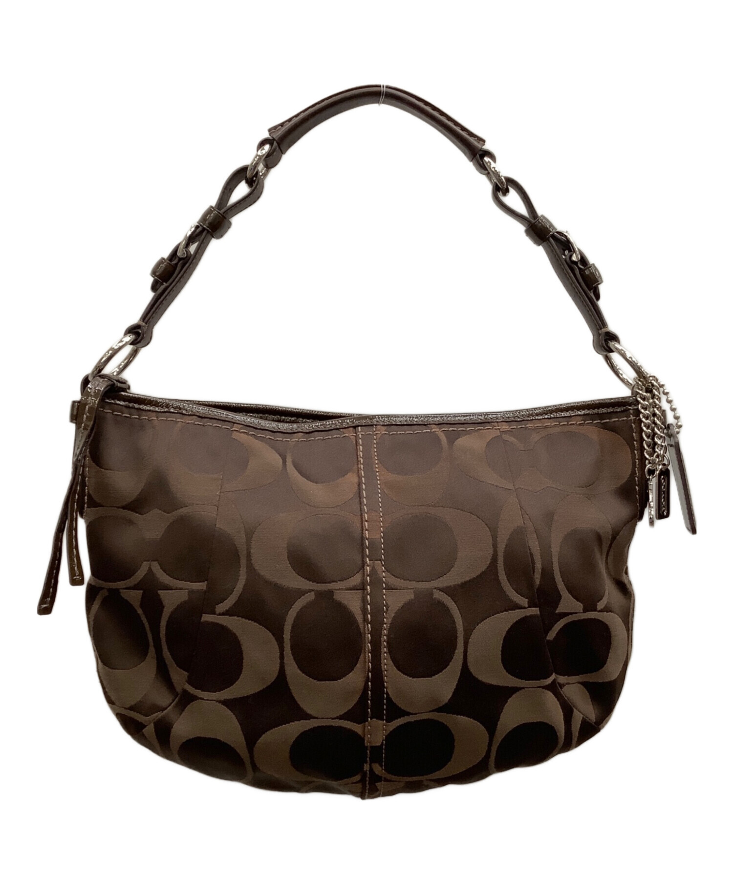COACH　シグネチャー 　ワンショルダーバッグ　ベージュ系　12675 中古・古着通販】COACH (コーチ) ワンショルダーバッグ シグネチャー