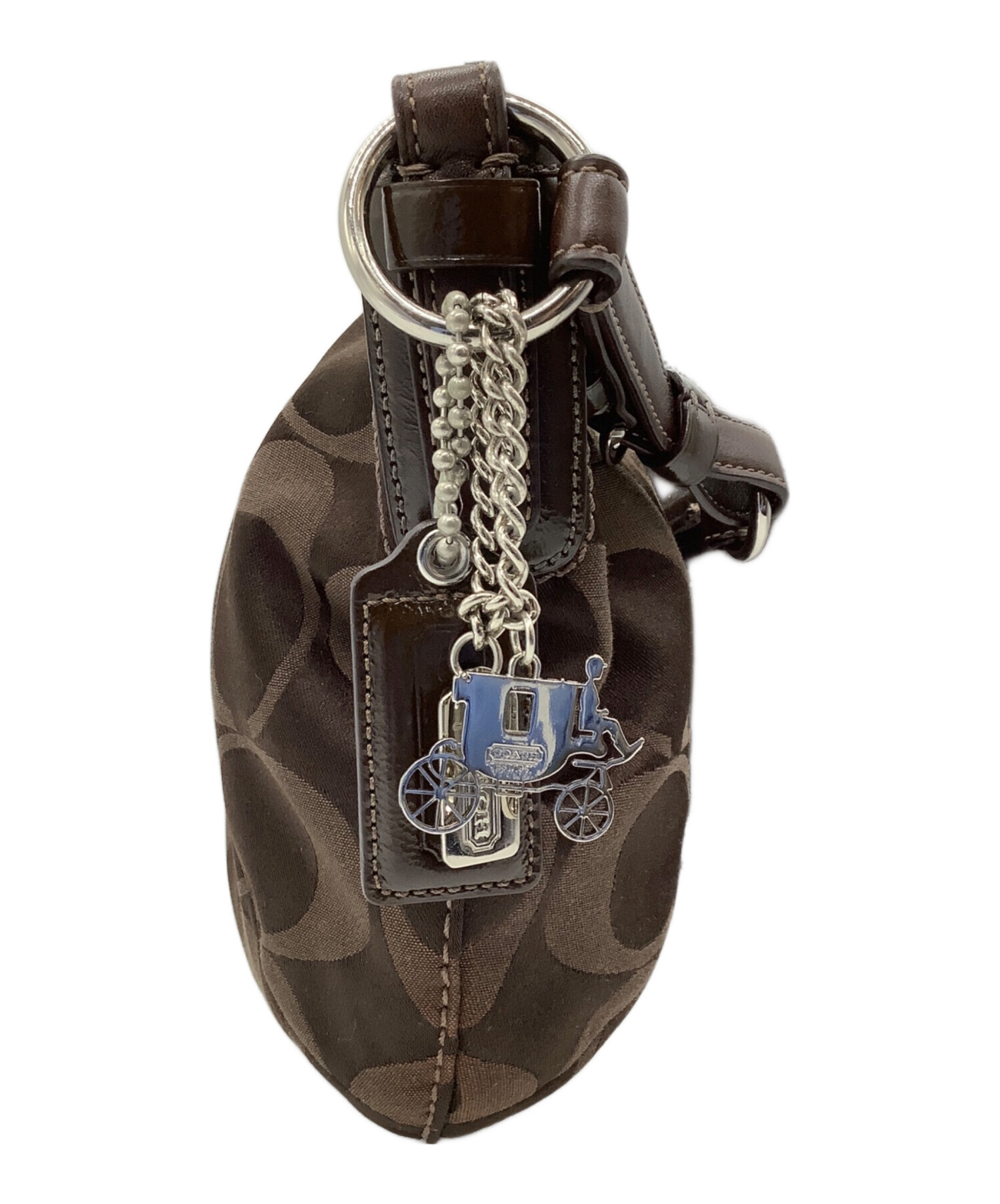 COACH　シグネチャー 　ワンショルダーバッグ　ベージュ系　12675 中古・古着通販】COACH (コーチ) ワンショルダーバッグ シグネチャー