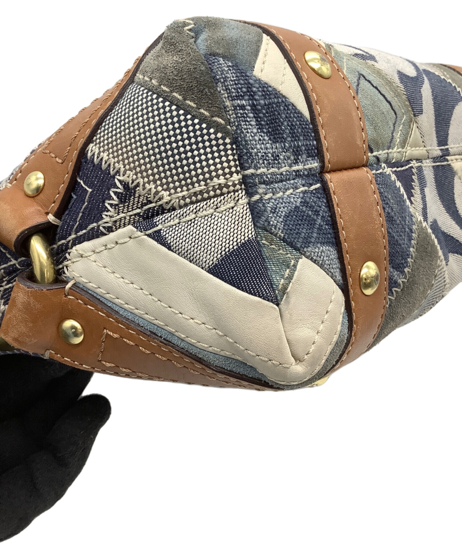 中古・古着通販】COACH (コーチ) シグネチャー デニムパッチワーク