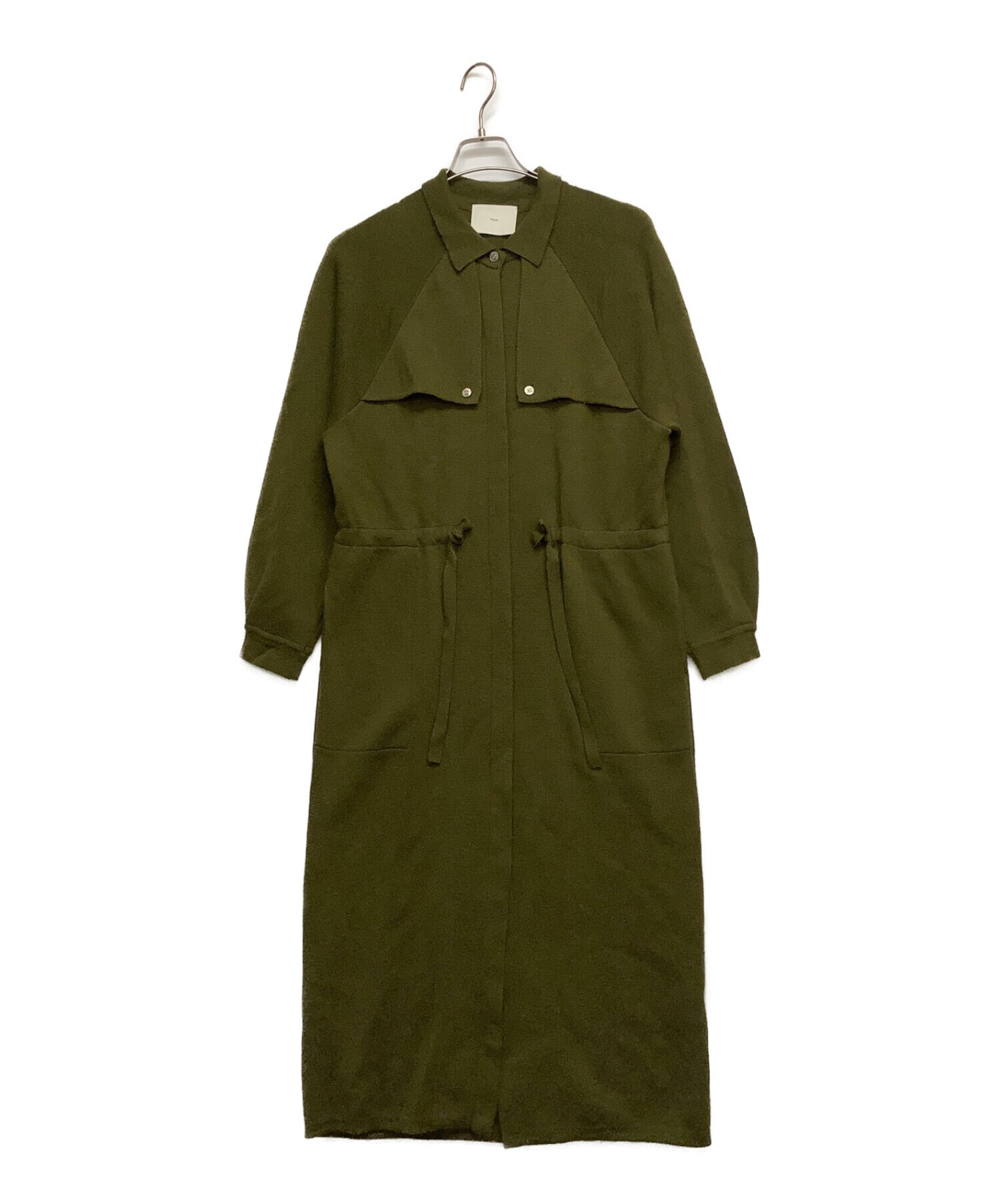 中古・古着通販】TAN (タン) ニットコート カーキ サイズ:FREE 