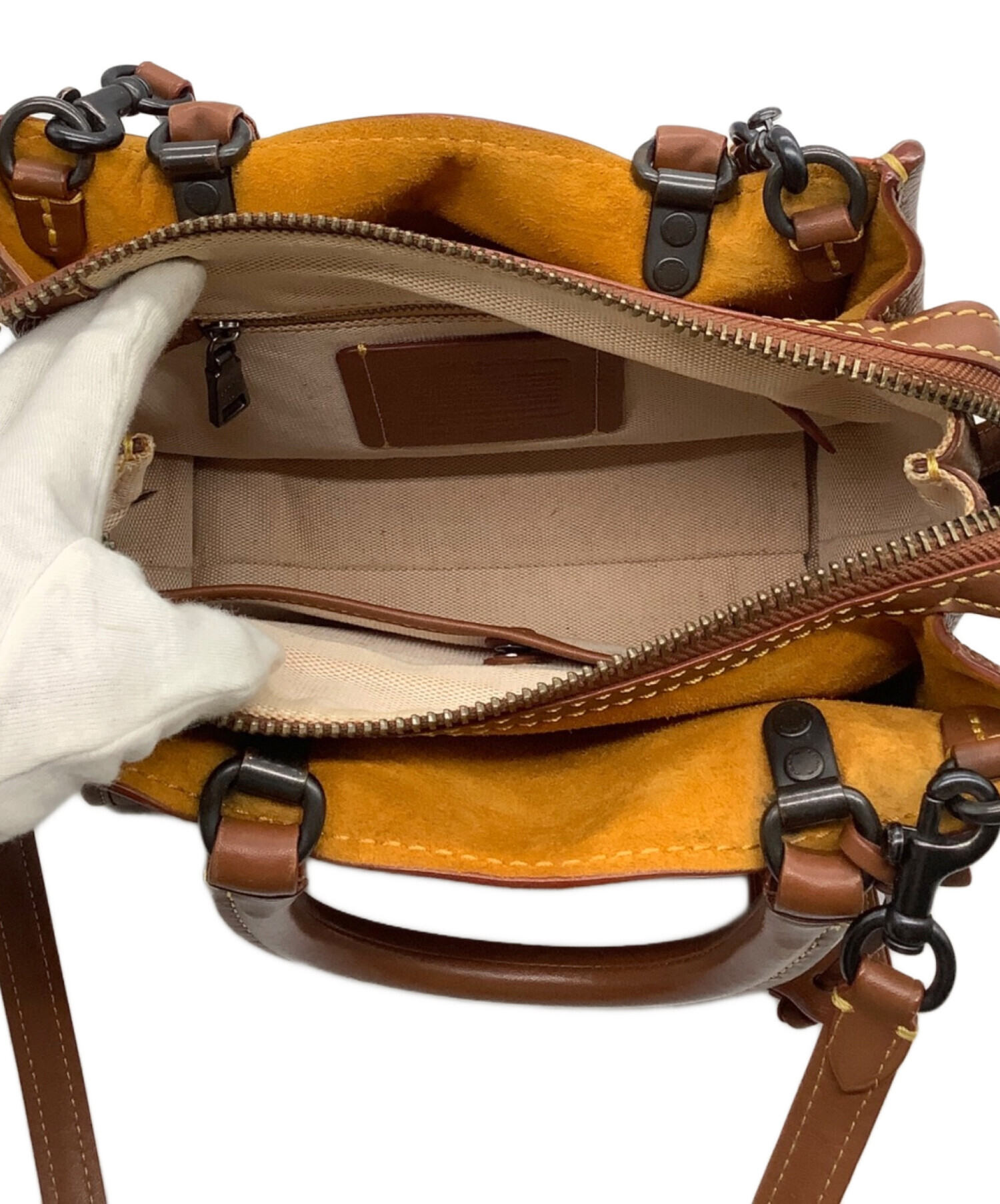 中古・古着通販】COACH (コーチ) ハンドバッグ ブラウン｜ブランド 