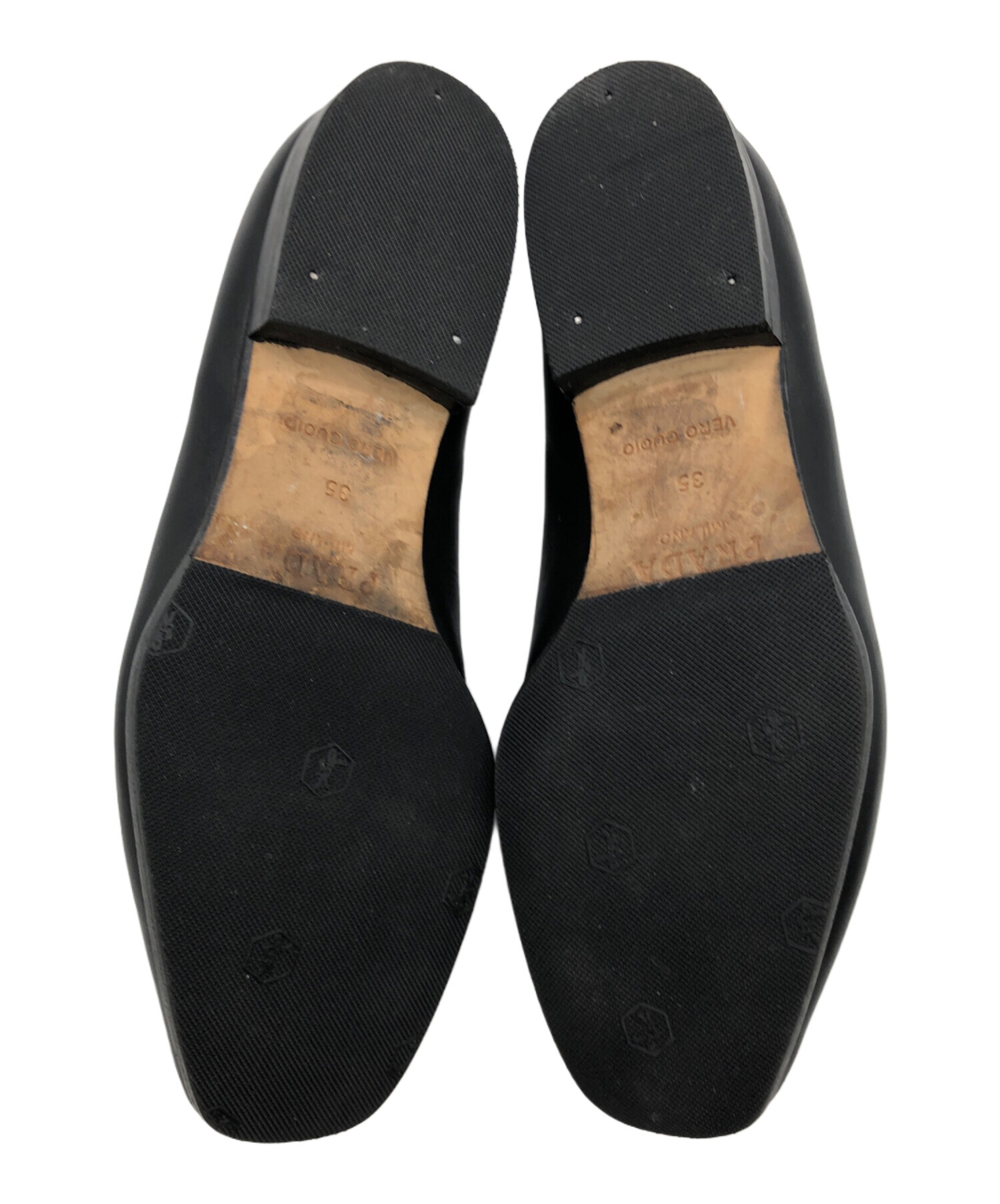 中古・古着通販】PRADA (プラダ) ローファー ブラック サイズ:SIZE 
