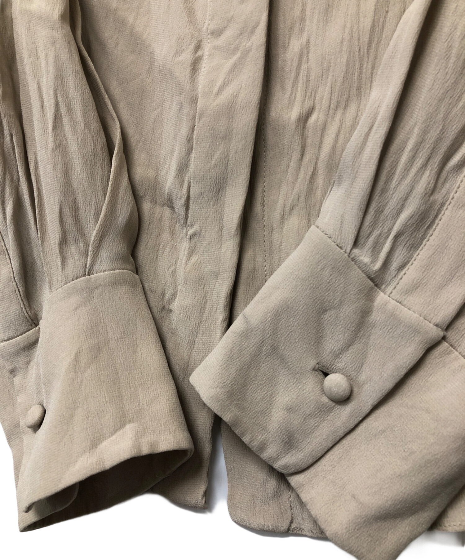 中古・古着通販】Chloe (クロエ) シルクボウタイブラウス ブラウン 