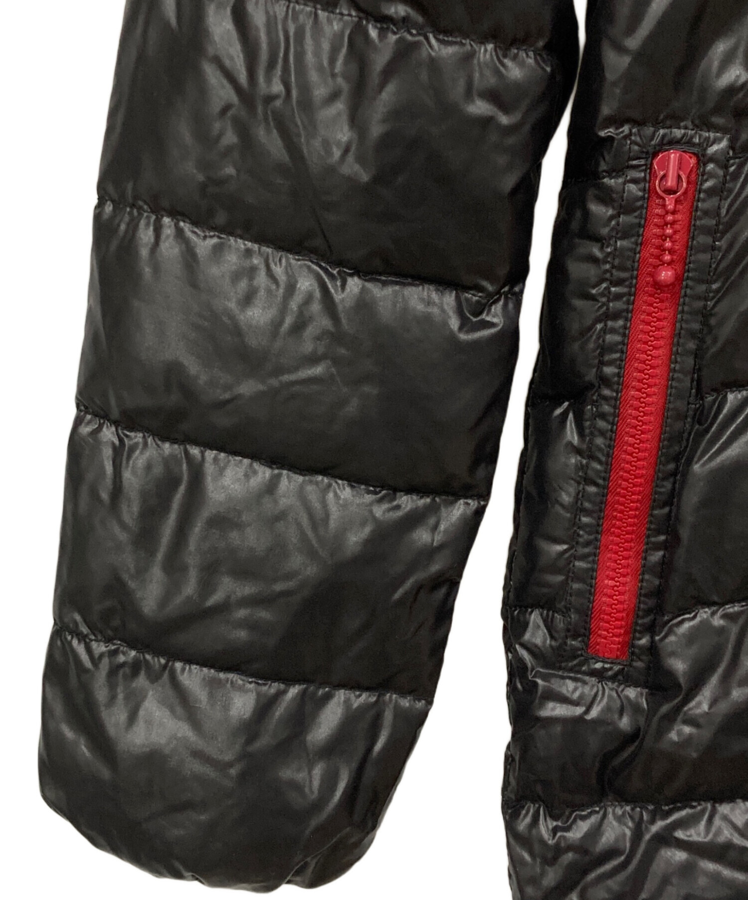 DUVETICA ダウンジャケット 40 ブラック/レッド