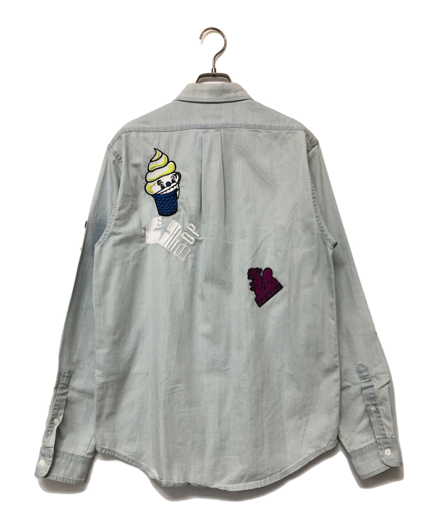 中古・古着通販】KENZO (ケンゾー) ワッペン付デニムシャツ ブルー