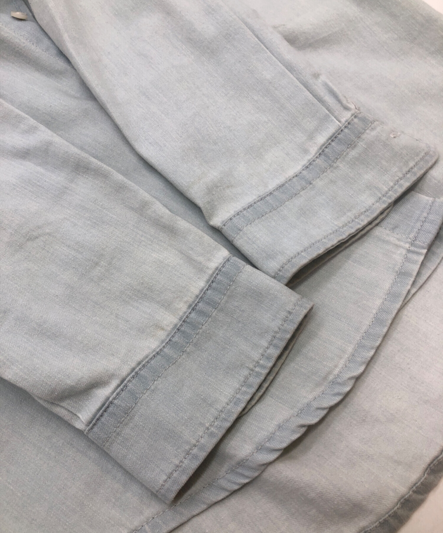 中古・古着通販】KENZO (ケンゾー) ワッペン付デニムシャツ ブルー