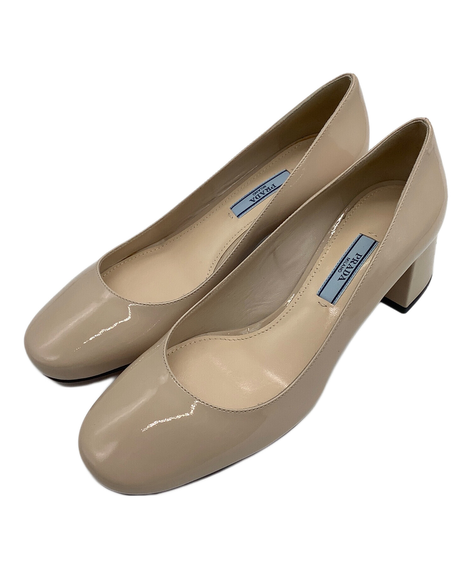 中古・古着通販】PRADA (プラダ) パンプス ベージュ サイズ:37 