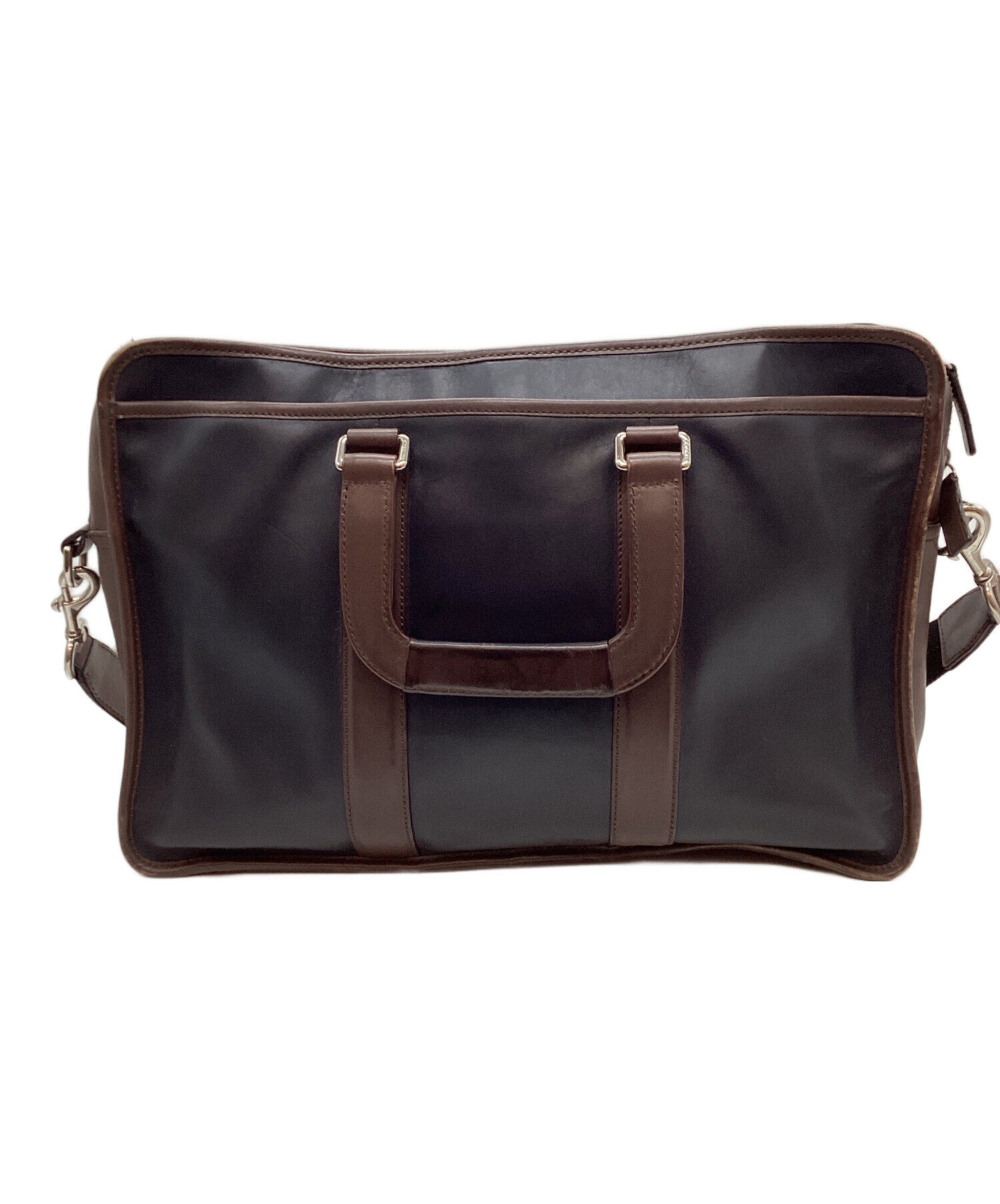 中古・古着通販】COACH (コーチ) ブリーフケース ブラック×ブラウン 