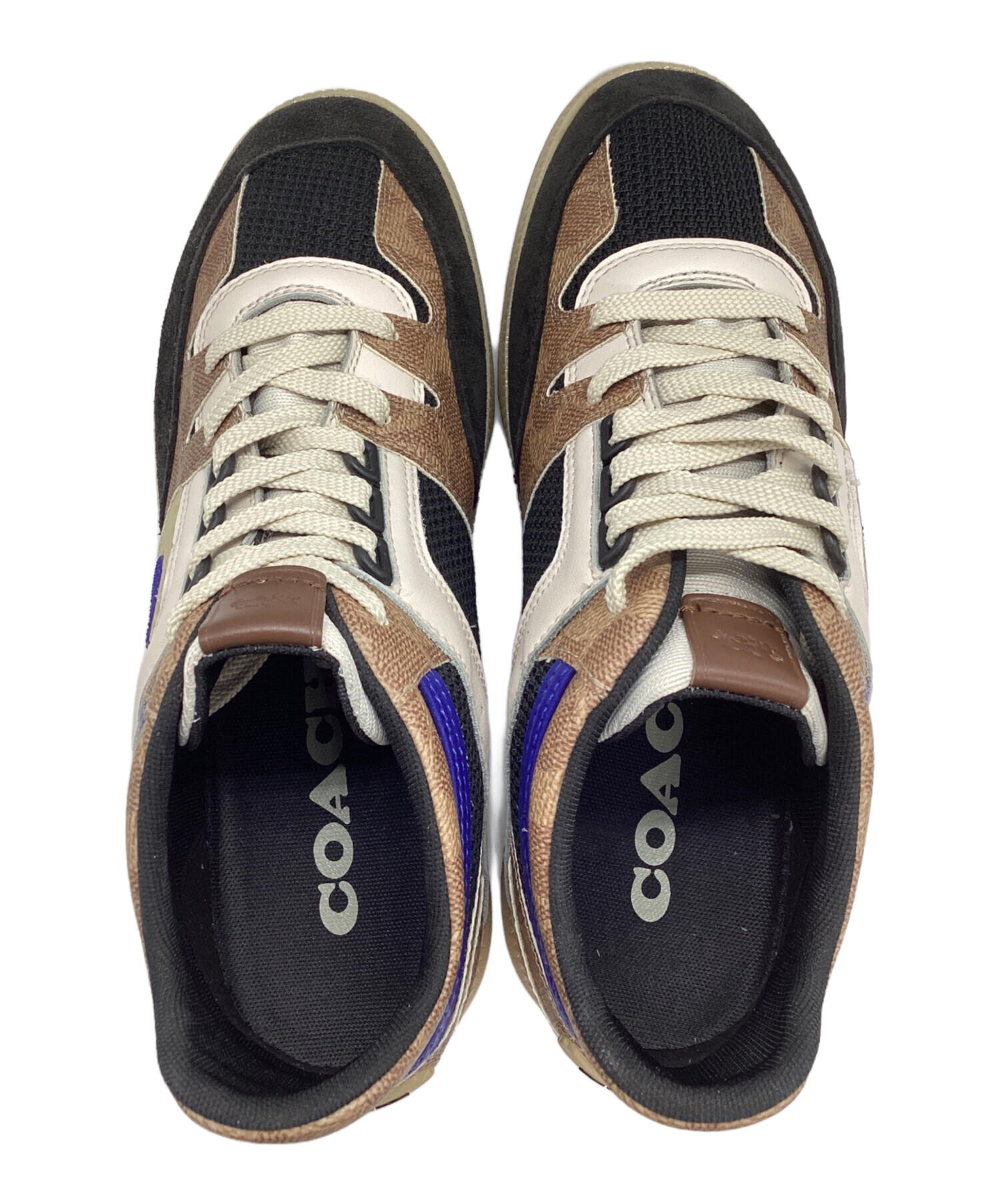中古・古着通販】COACH (コーチ) スニーカー ブラウン×ホワイト サイズ