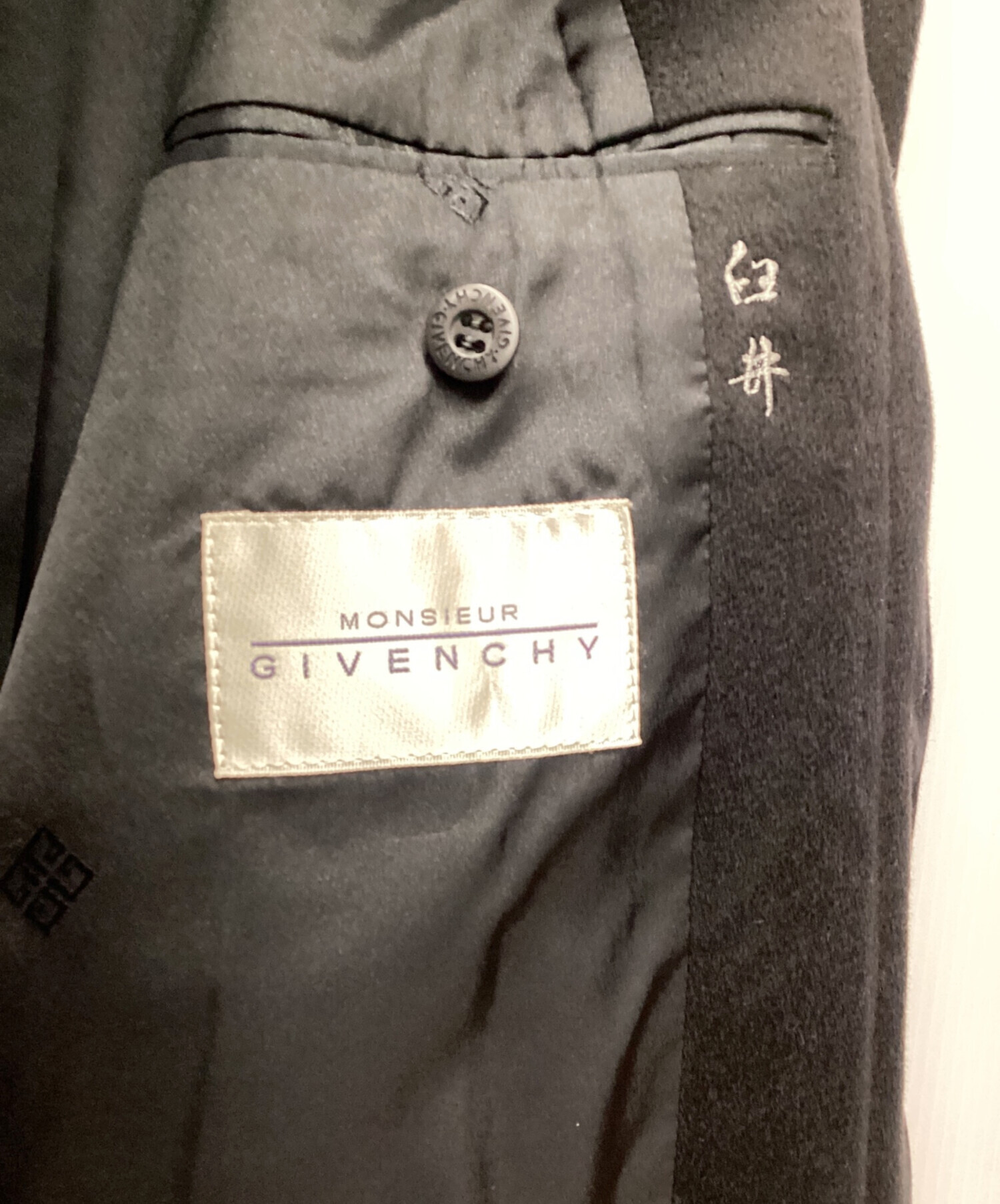 中古・古着通販】GIVENCHY (ジバンシィ) カシミヤコート ブラック 