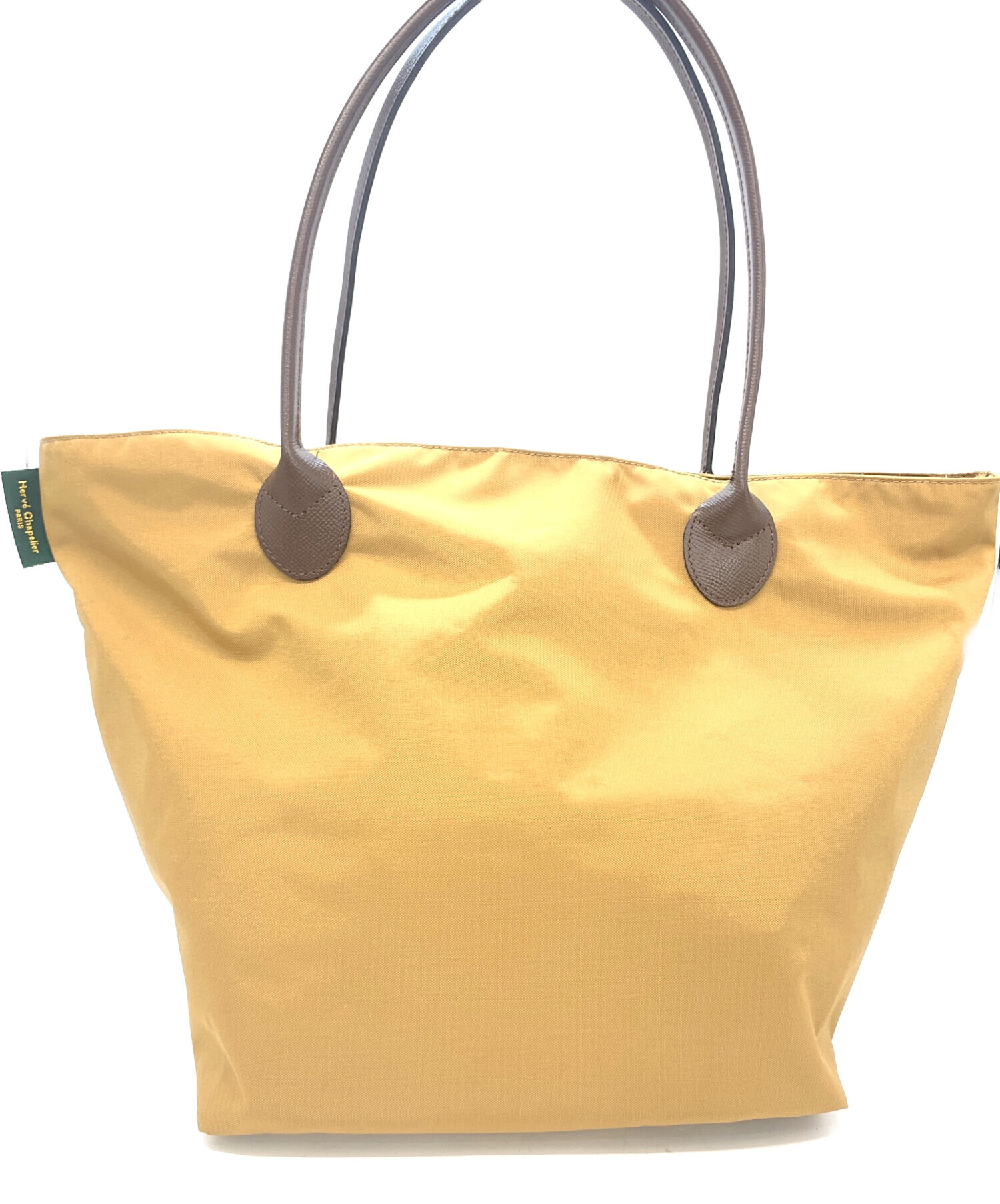 Herve Chapelier トートバッグ ベージュ×イエロー