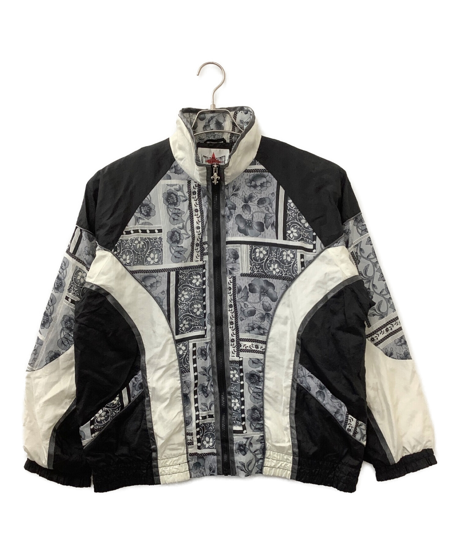 中古・古着通販】ACTIVEFRONTIER (-) 総柄ナイロンブルゾン ブラック 
