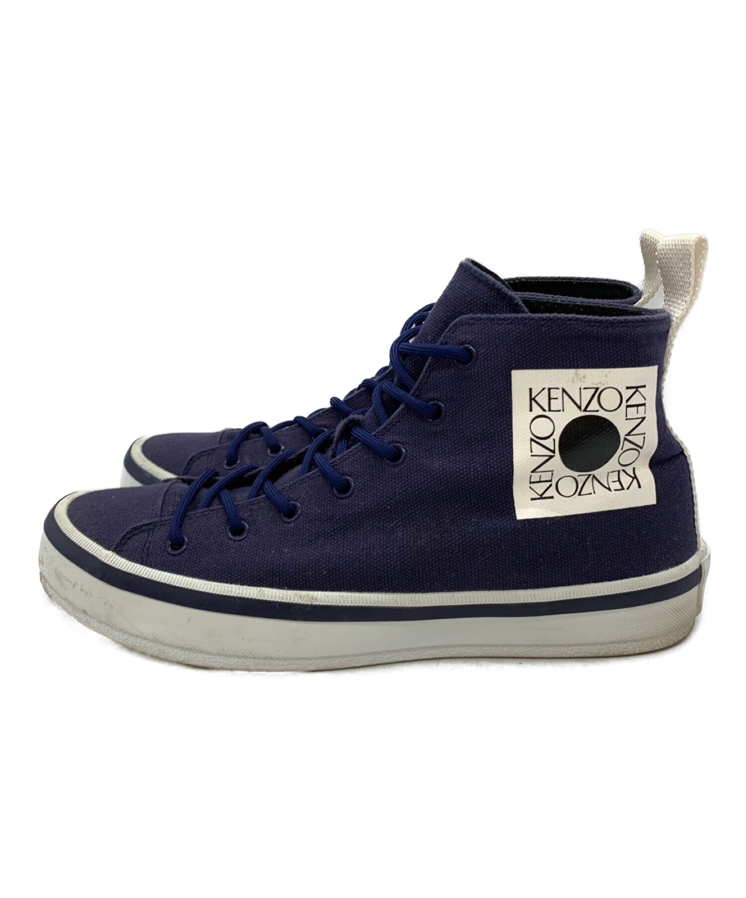 中古・古着通販】KENZO (ケンゾー) ハイカットスニーカー ネイビー