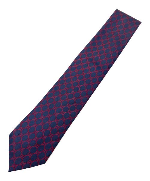 GUCCI グッチ ネクタイ - 紺x赤x緑等(レジメンタル) 【古着】【中古】 中古・古着通販】GUCCI (グッチ) ネクタイ ネイビー×レッド サイズ