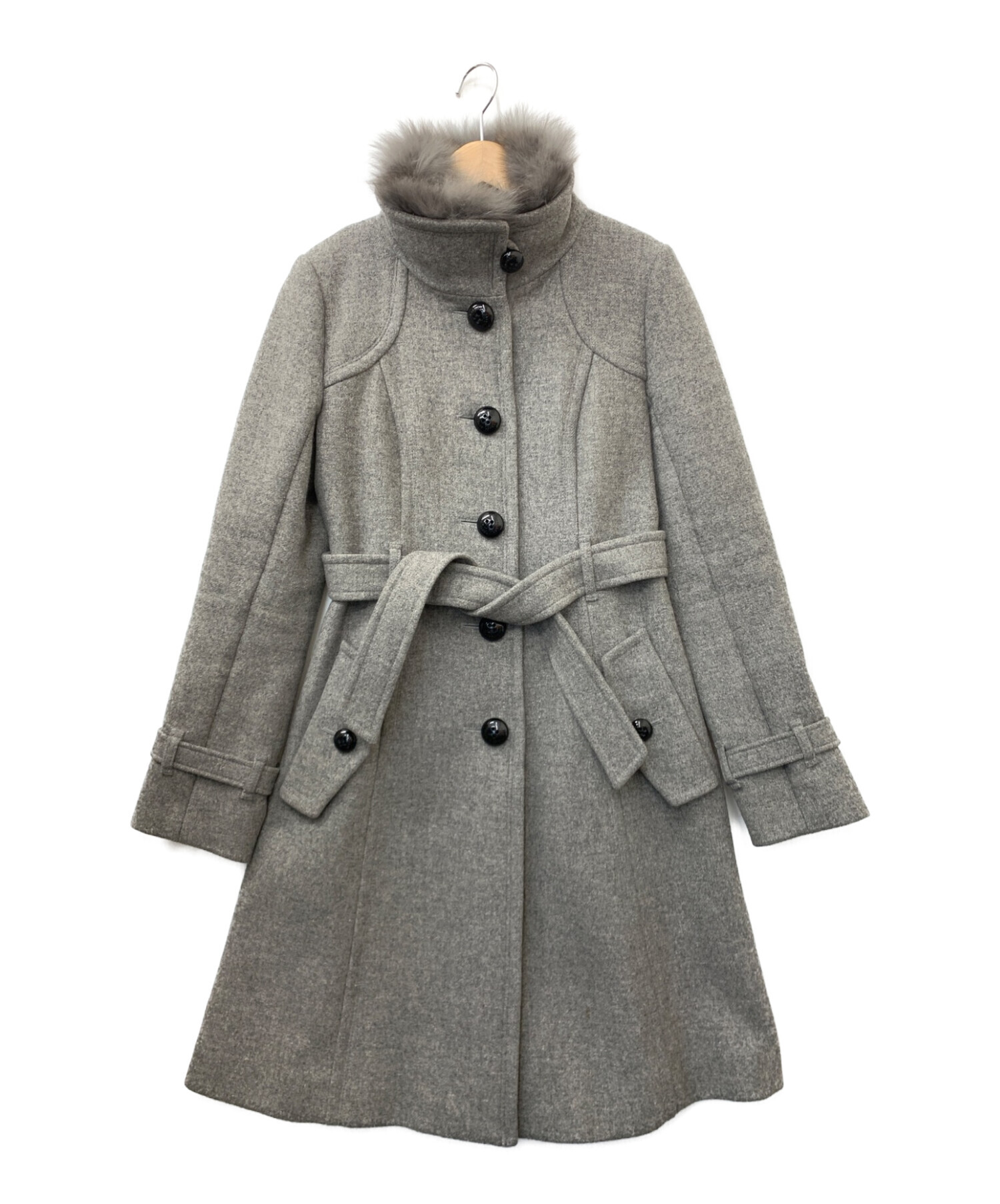 バーバリーブルーレーベル ファー付きコート BURBERRY BLUE LABEL