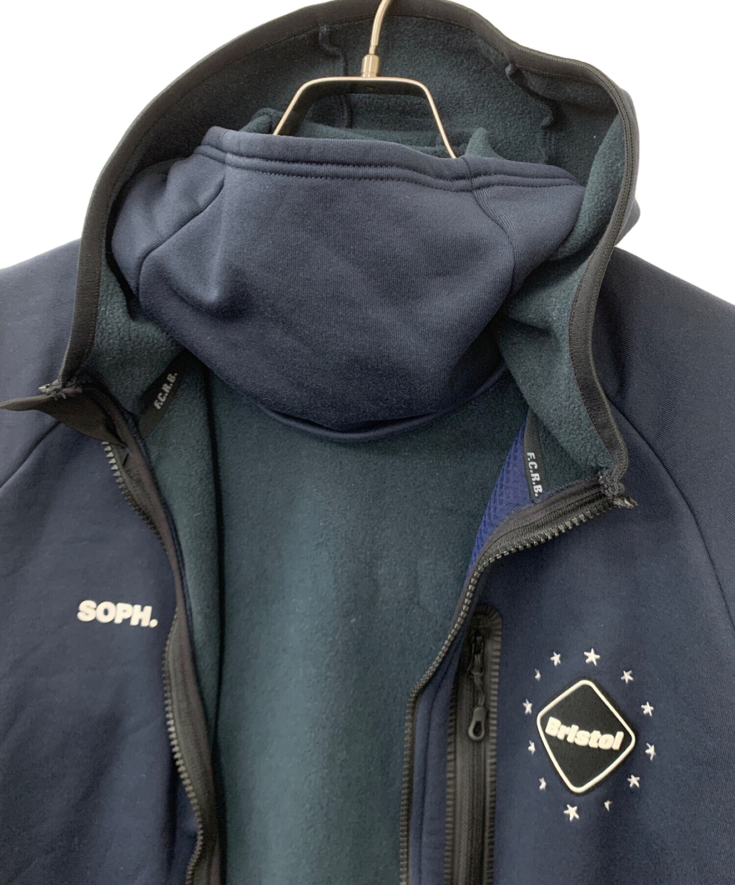 新品タグ付き FCRB POLARTEC ZIP パーカー ブリストル F.C.Real Bristol 21AW POLARTEC POWER STRETCH ZIP UP GAITER HOODIE