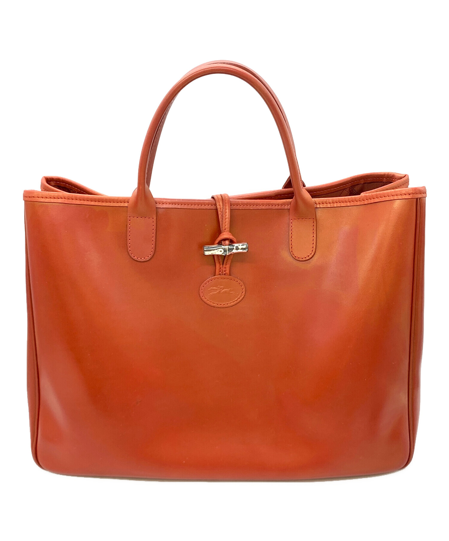 中古・古着通販】LONGCHAMP (ロンシャン) トートバッグ レッド 