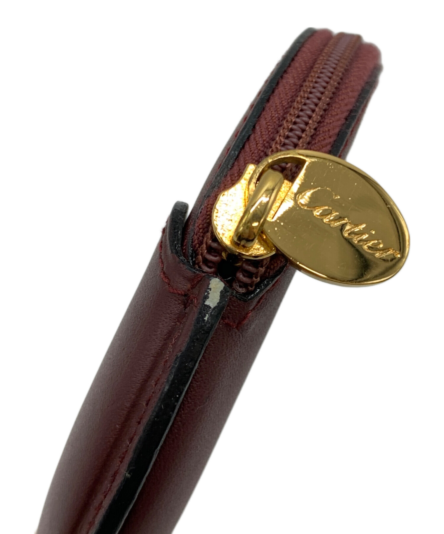 中古・古着通販】Cartier (カルティエ) ラウンドコインケース ボルドー