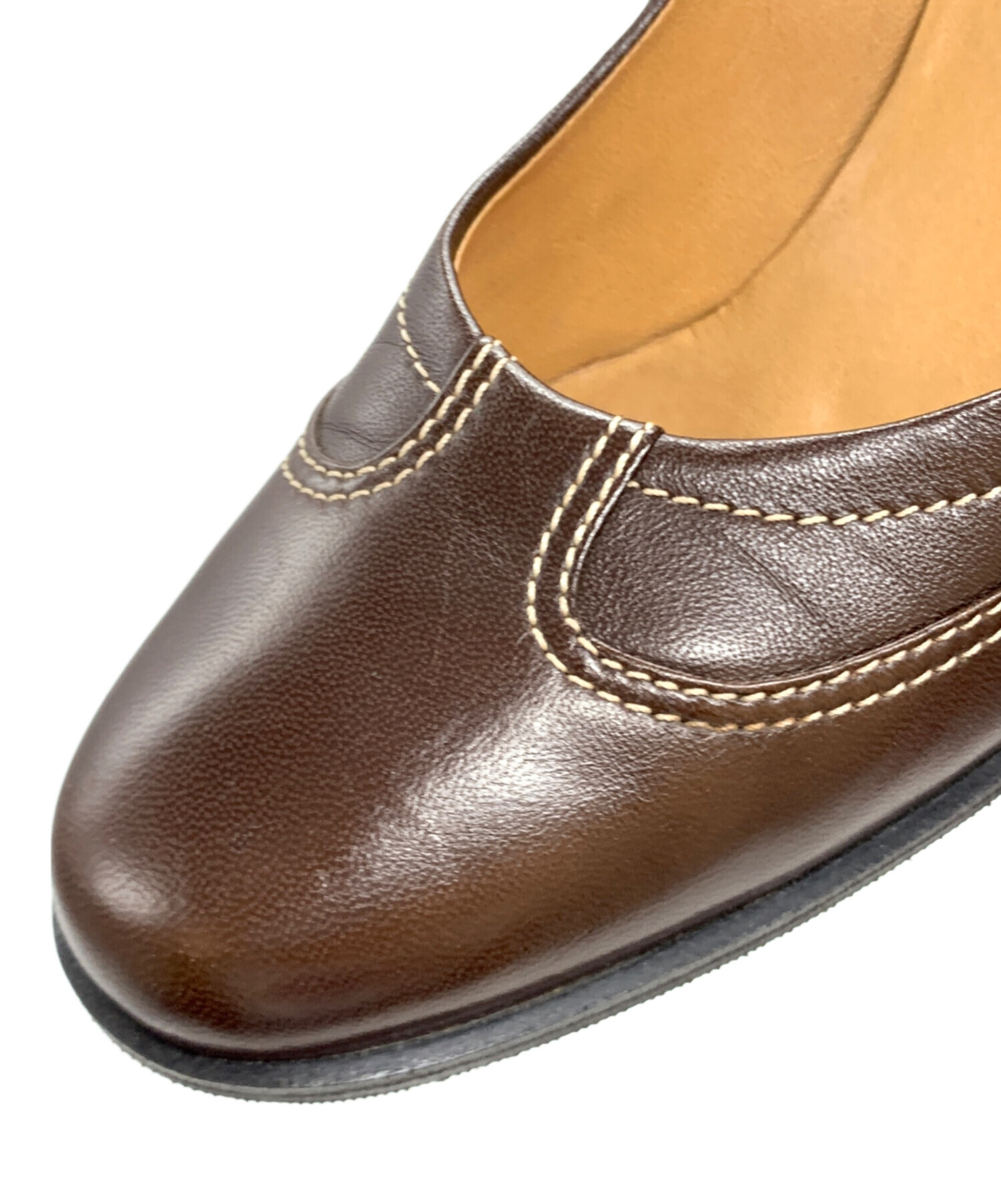中古・古着通販】HERMES (エルメス) SEMELLE CUIR ヒールパンプス 中古・古着通販】HERMES (エルメス) SEMELLE CUIR ヒールパンプス