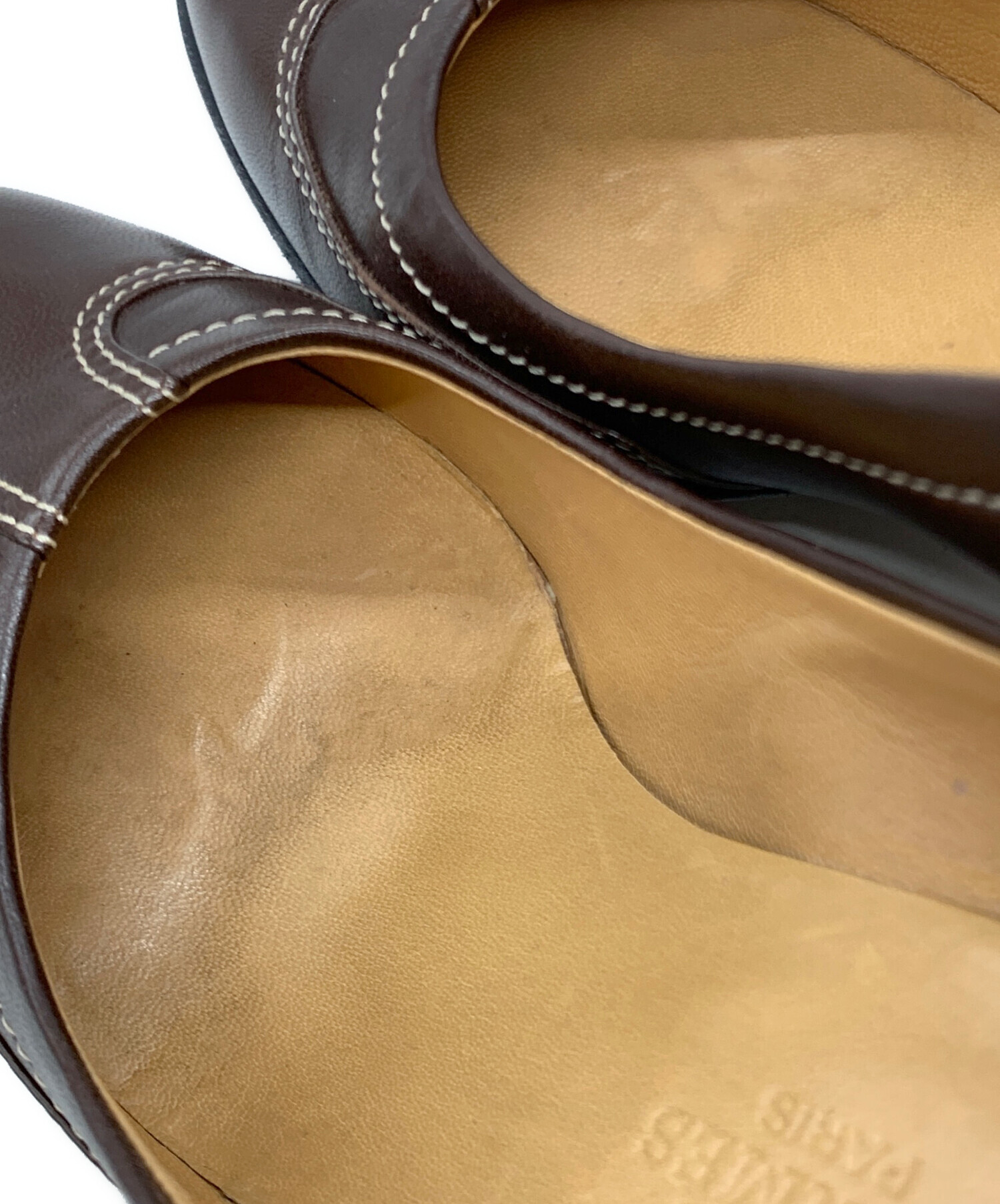 中古・古着通販】HERMES (エルメス) SEMELLE CUIR ヒールパンプス 中古・古着通販】HERMES (エルメス) SEMELLE CUIR ヒールパンプス