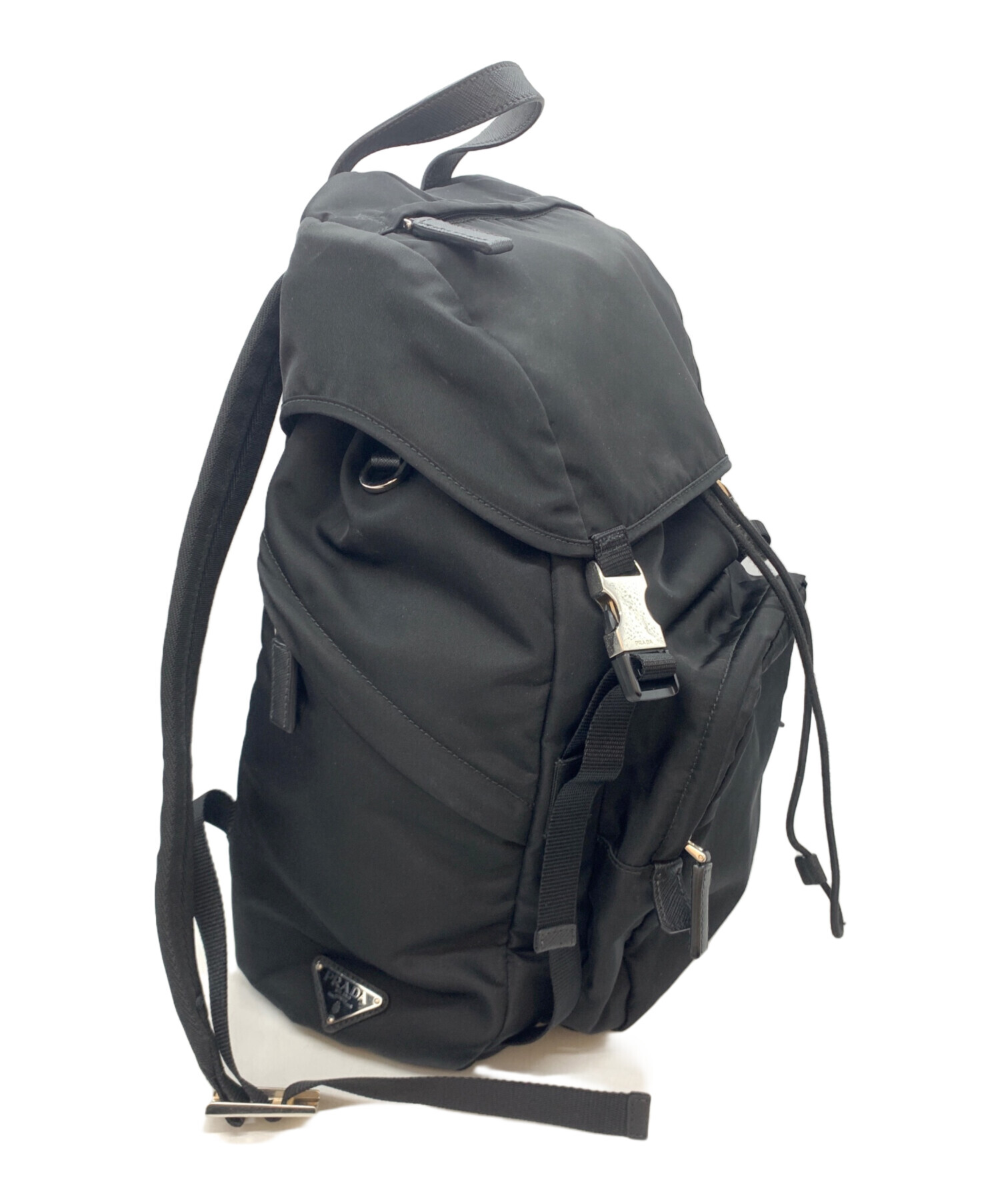 美品・希少】PRADA 2VZ135 リュック サイドロゴ ブラック ナイロン 