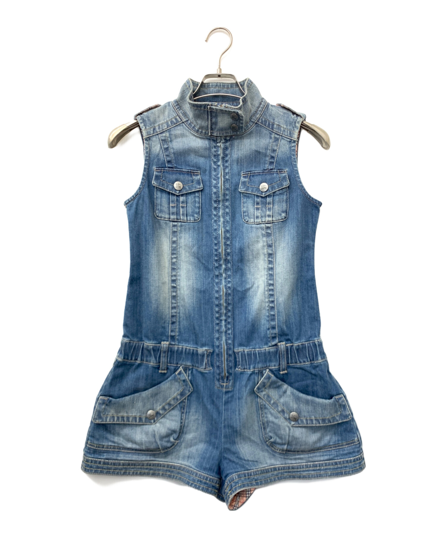 バーバリーブルーレーベル デニム サロペット 36 中古・古着通販】BURBERRY BLUE LABEL (バーバリーブルーレーベル