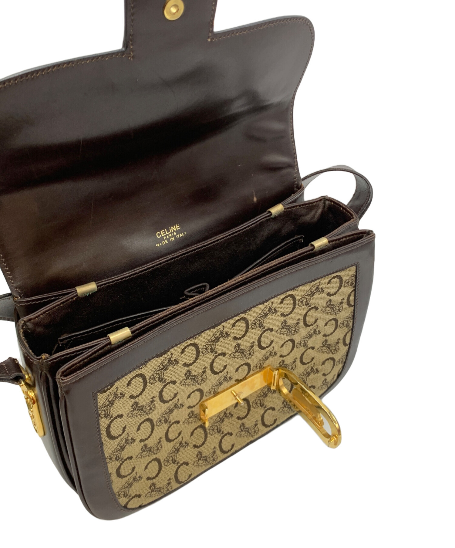 美品/激レア● セリーヌ ショルダーバッグ ワンショルダー メダル ブラウン 中古・古着通販】CELINE (セリーヌ) ワンショルダーバッグ ブラウン