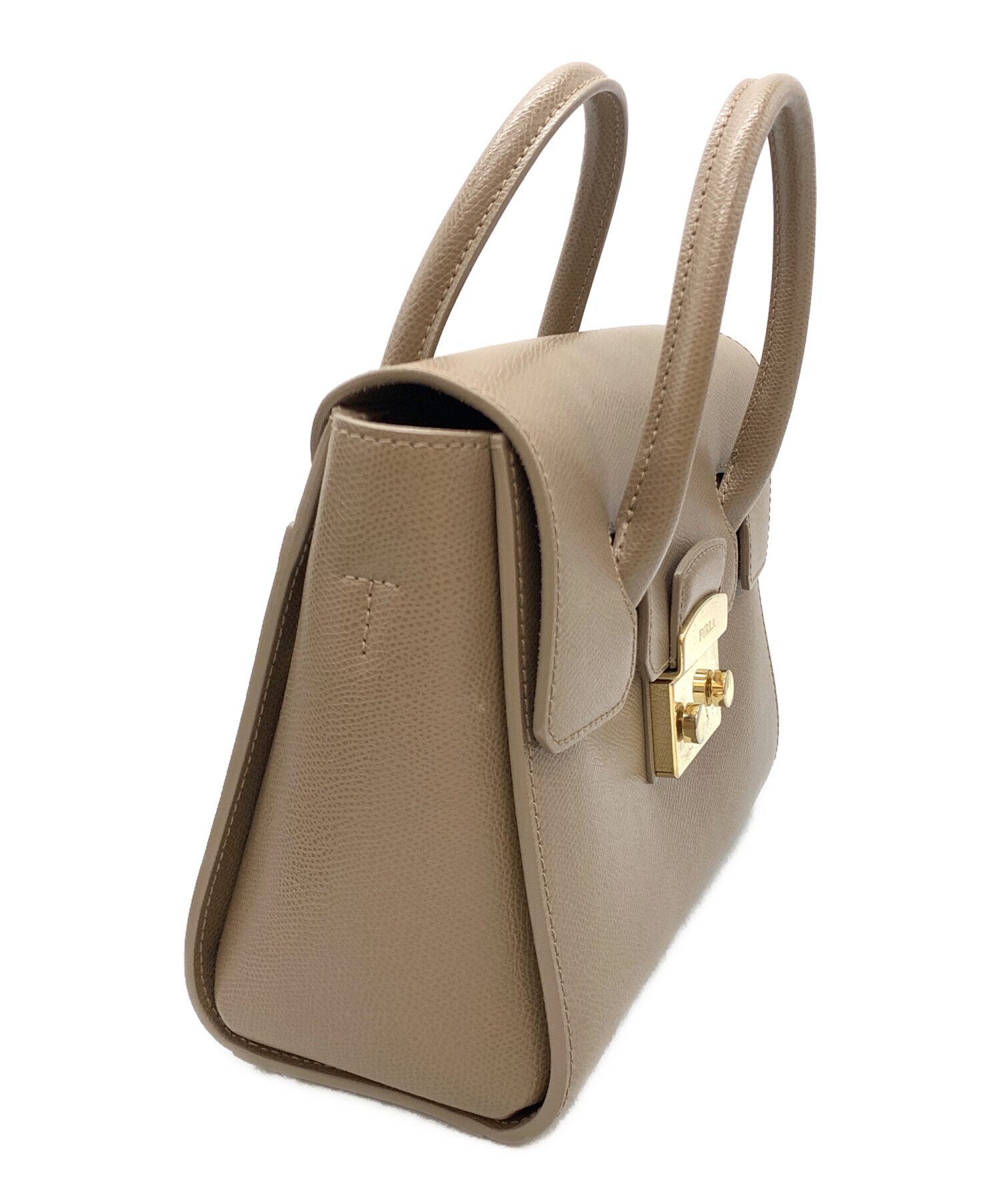 中古・古着通販】FURLA (フルラ) メトロポリス ハンドバッグ ベージュ 
