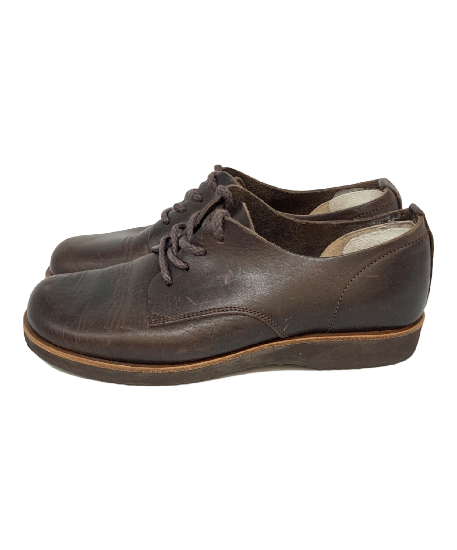 中古・古着通販】KOTOKA (コトカ) 一枚革ダービーシューズ ブラウン