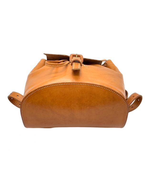 中古・古着通販】genten (ゲンテン) ヌメ革リュック ブラウン