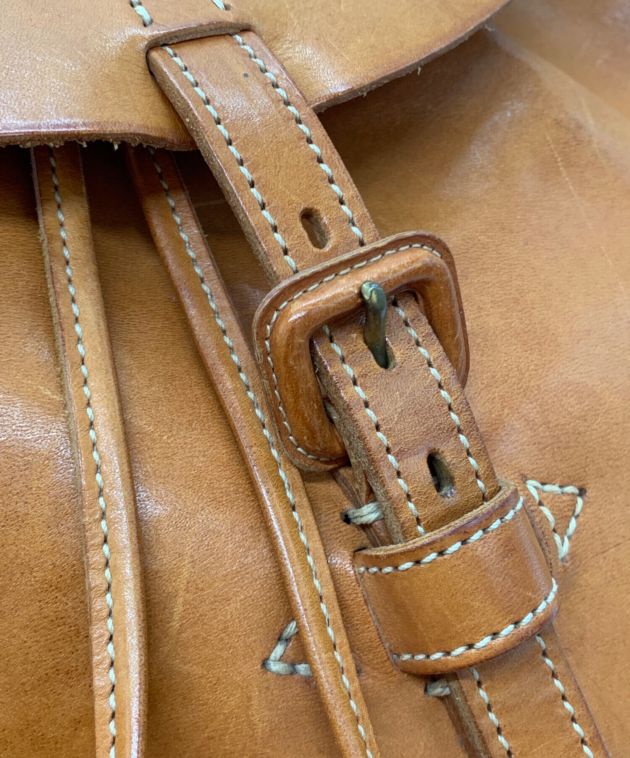 中古・古着通販】genten (ゲンテン) ヌメ革リュック ブラウン