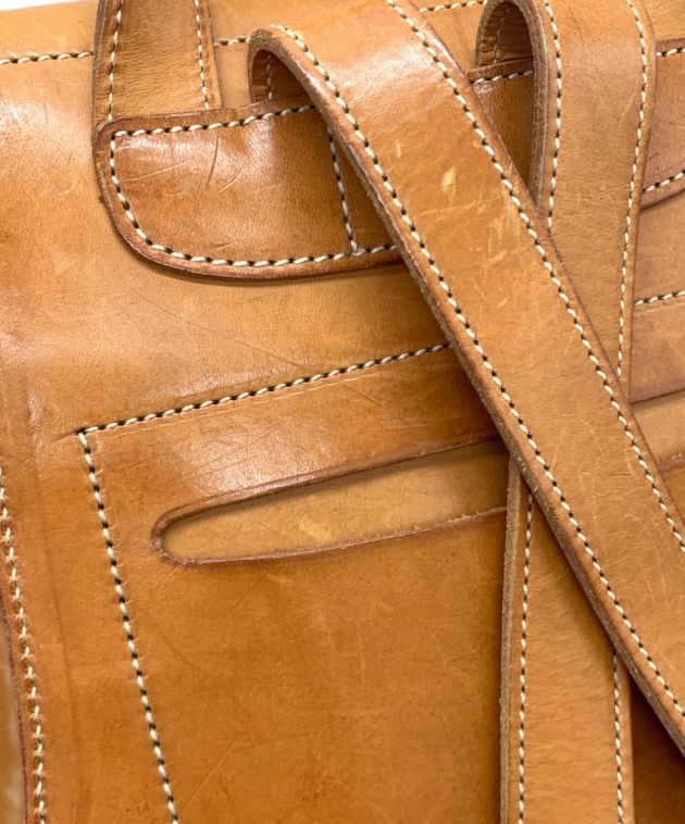 中古・古着通販】genten (ゲンテン) ヌメ革リュック ブラウン