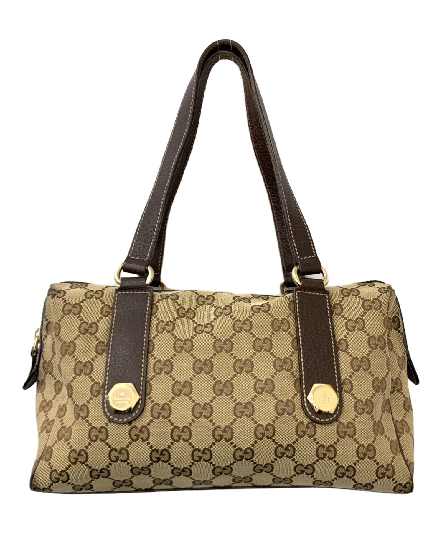 中古・古着通販】GUCCI (グッチ) GGキャンバス ハンドバッグ ベージュ 