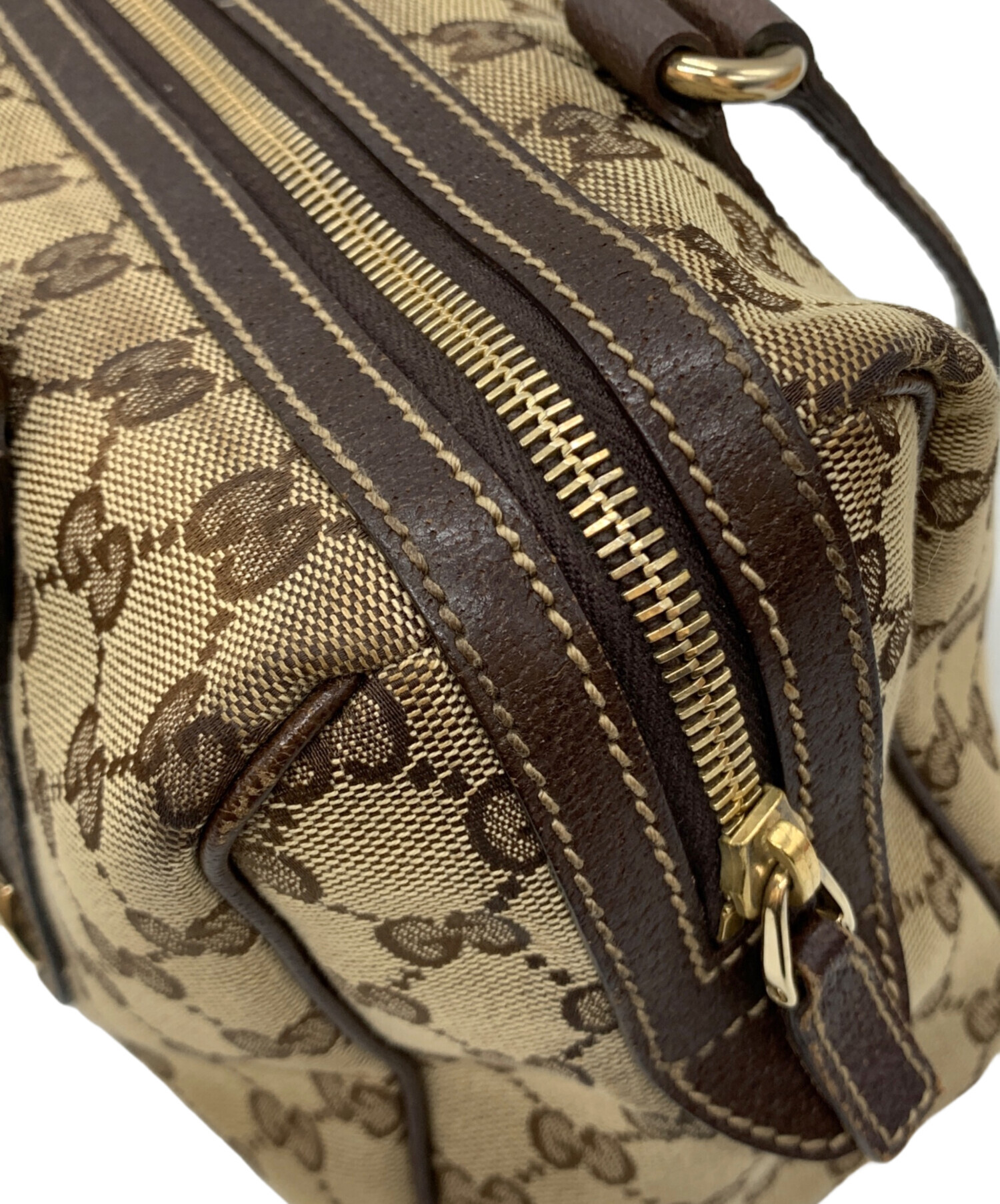 中古・古着通販】GUCCI (グッチ) GGキャンバス ハンドバッグ ベージュ 