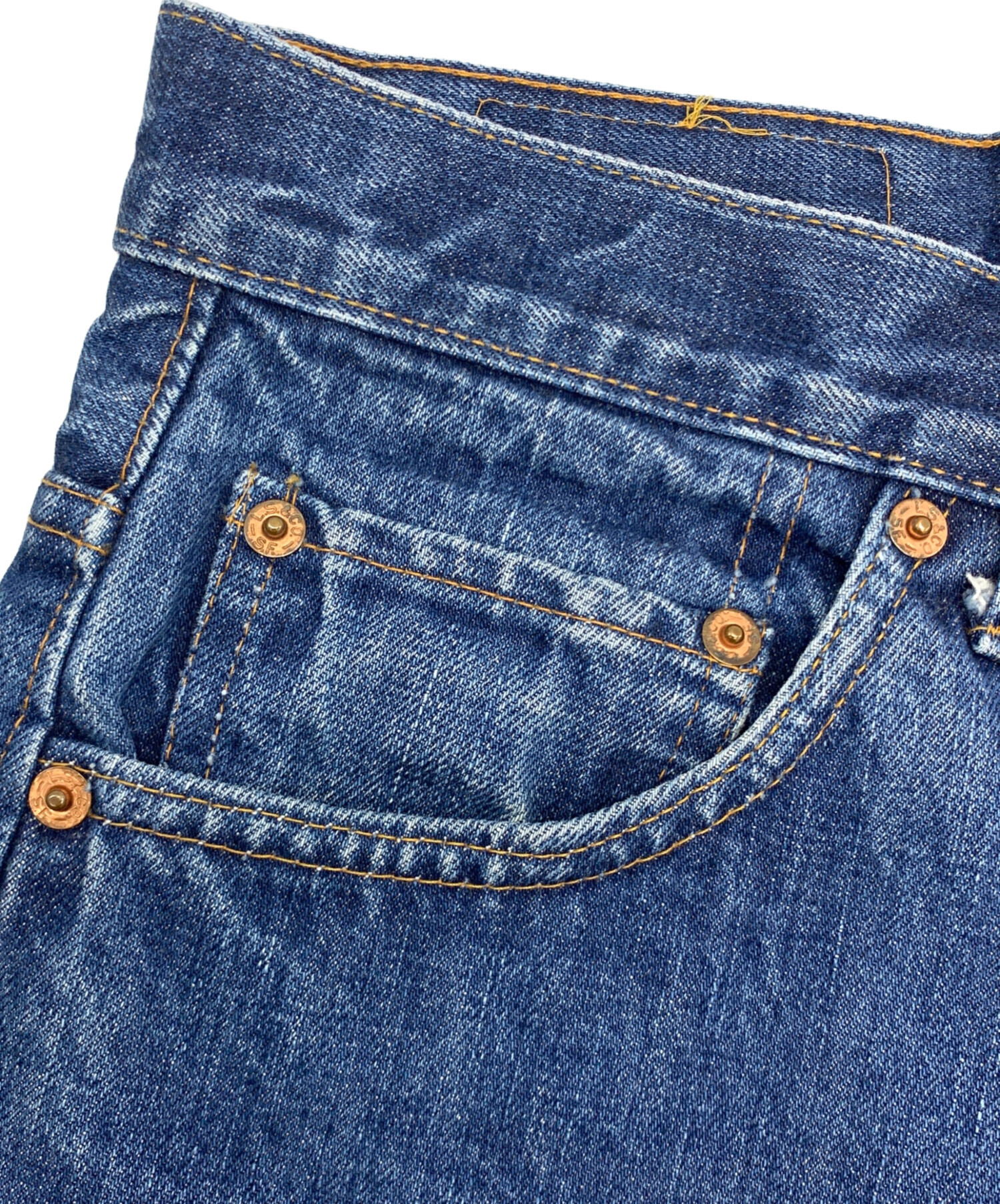 Levi's 517 66前期　ブーツカット　オリジナル　ヴィンテージ 70's Levi's リーバイス 517 66前期 ブーツカットデニム 刻印2 バック