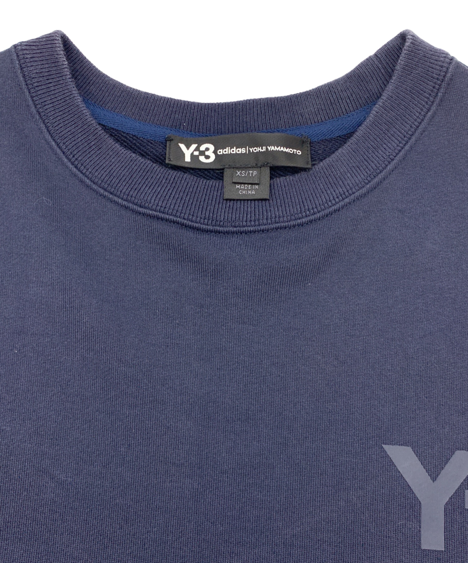 中古・古着通販】Y-3 (ワイスリー) ロゴスウェット ネイビー サイズ:XS 
